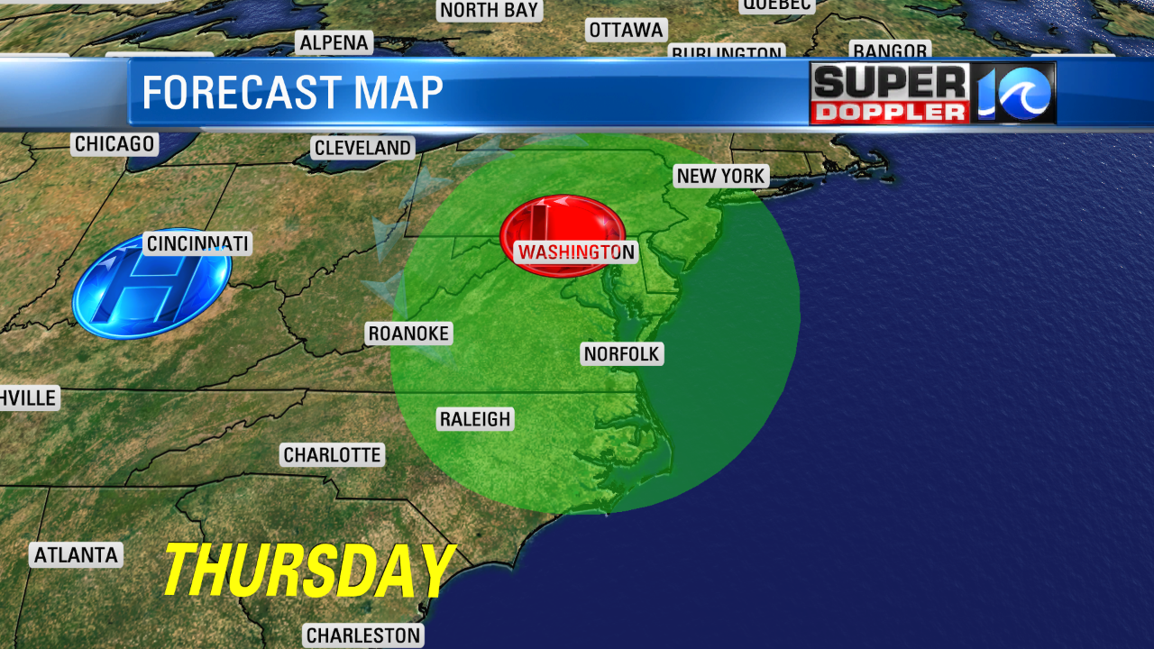 Thursday's Forecast Map