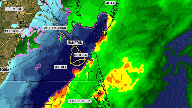 Radar from the 7PM hour