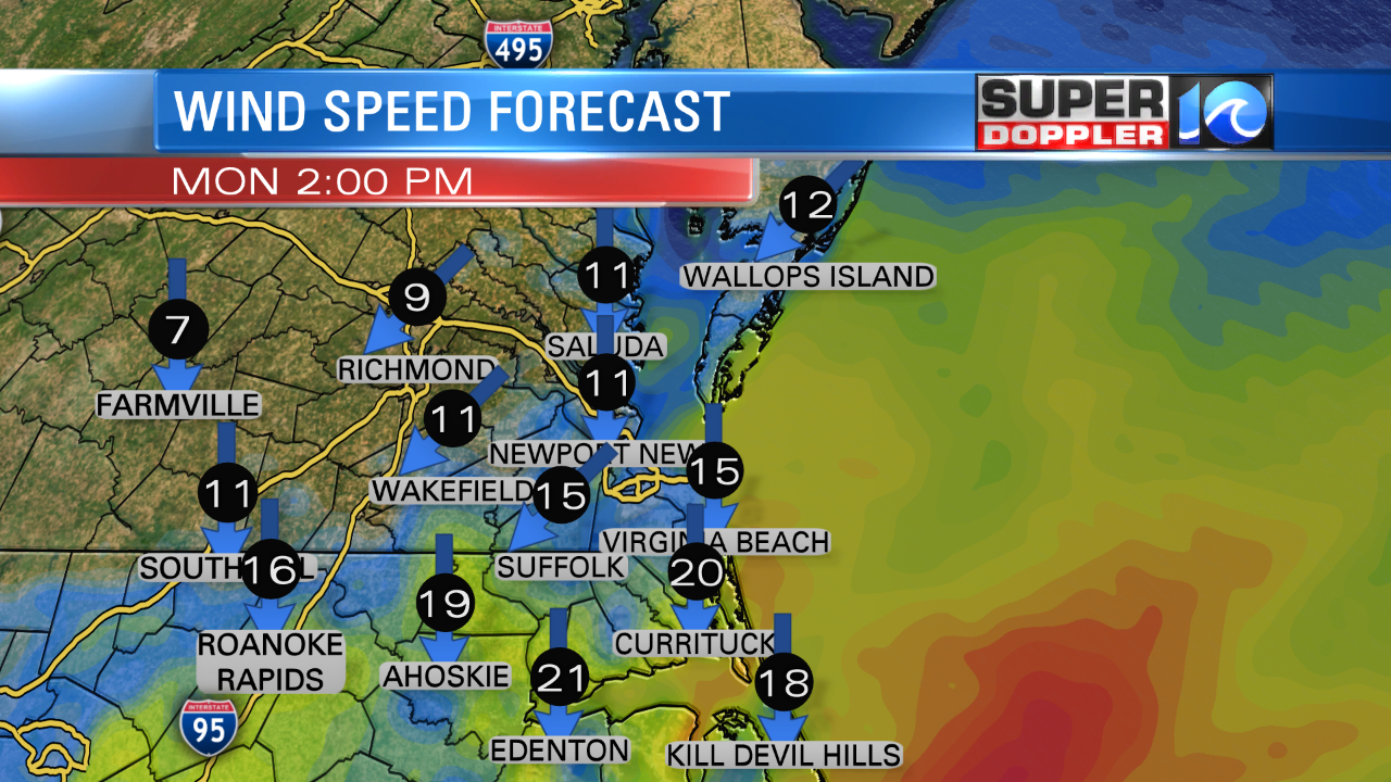 Wind Forecast (Monday)