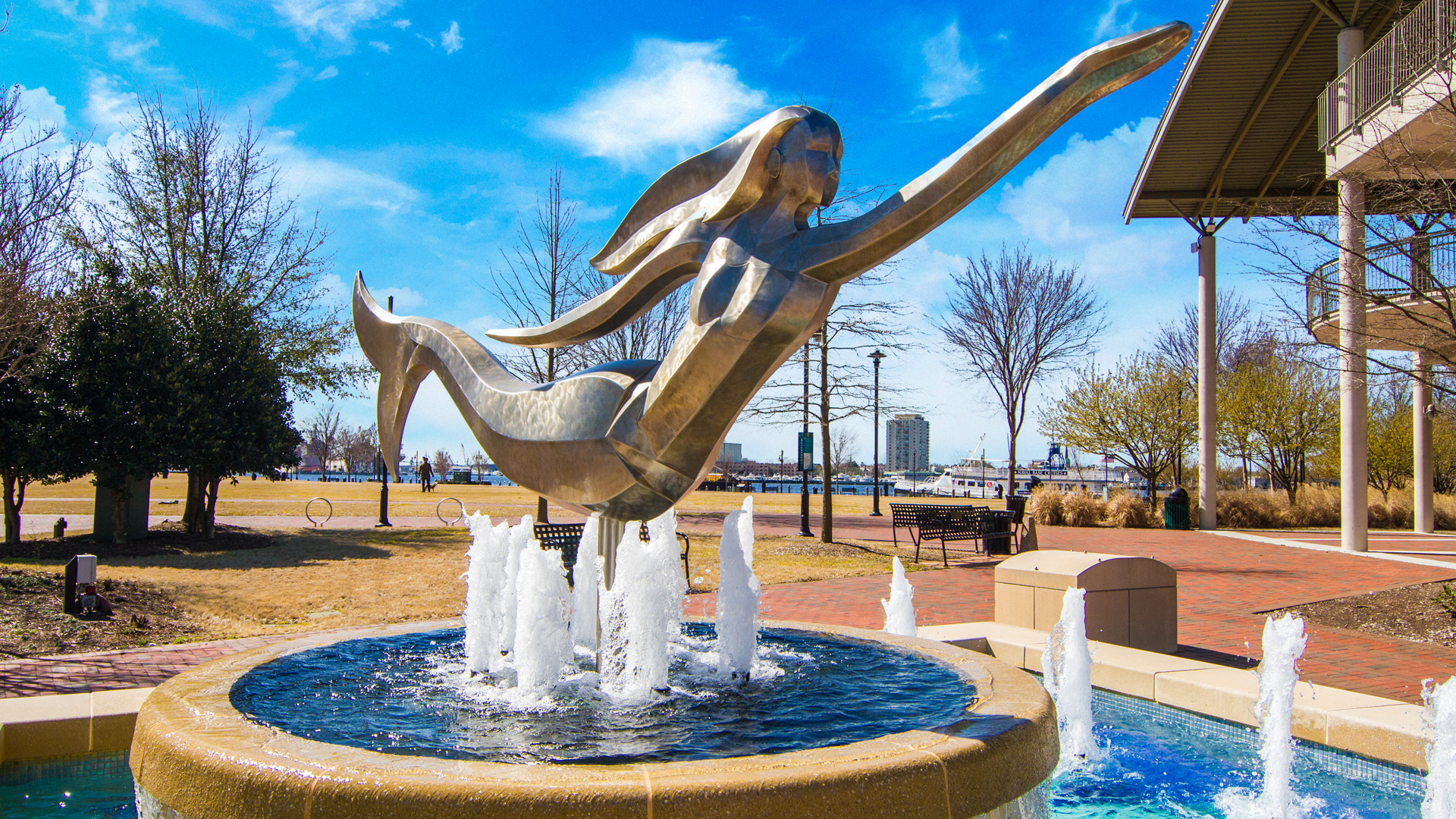 Norfolk Mermaid Fountain Town Point Park generic