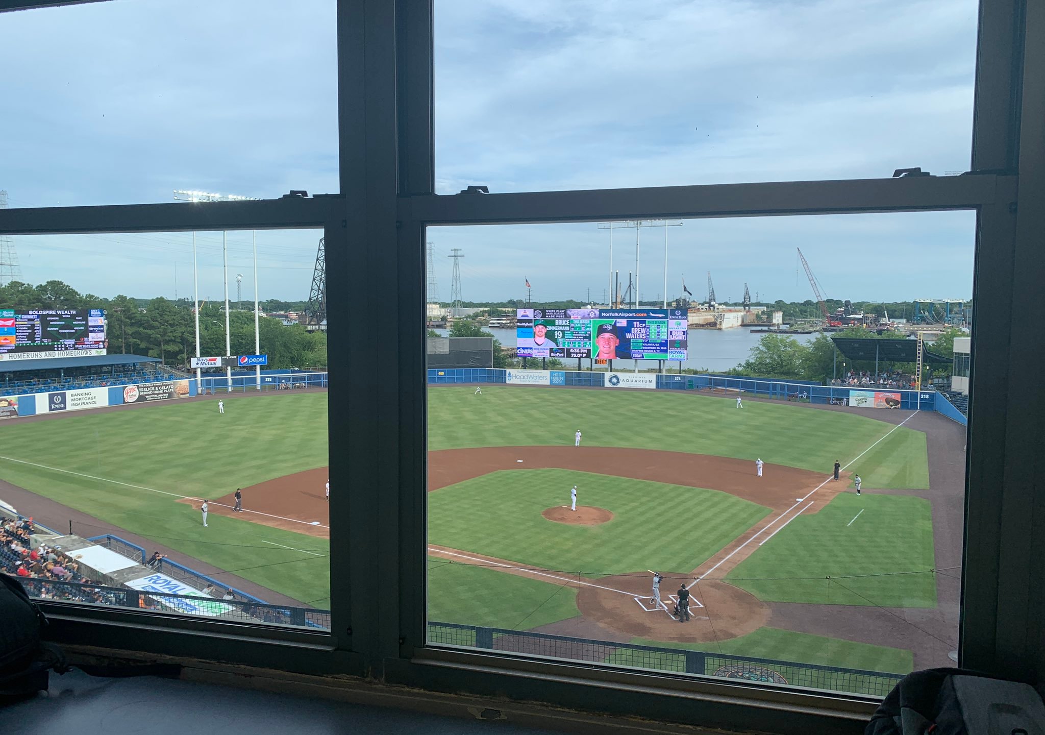 View from the press box of Harbor Park