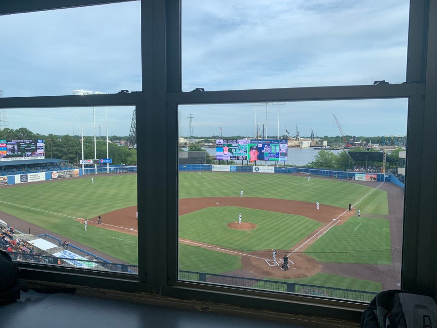 View from the press box of Harbor Park