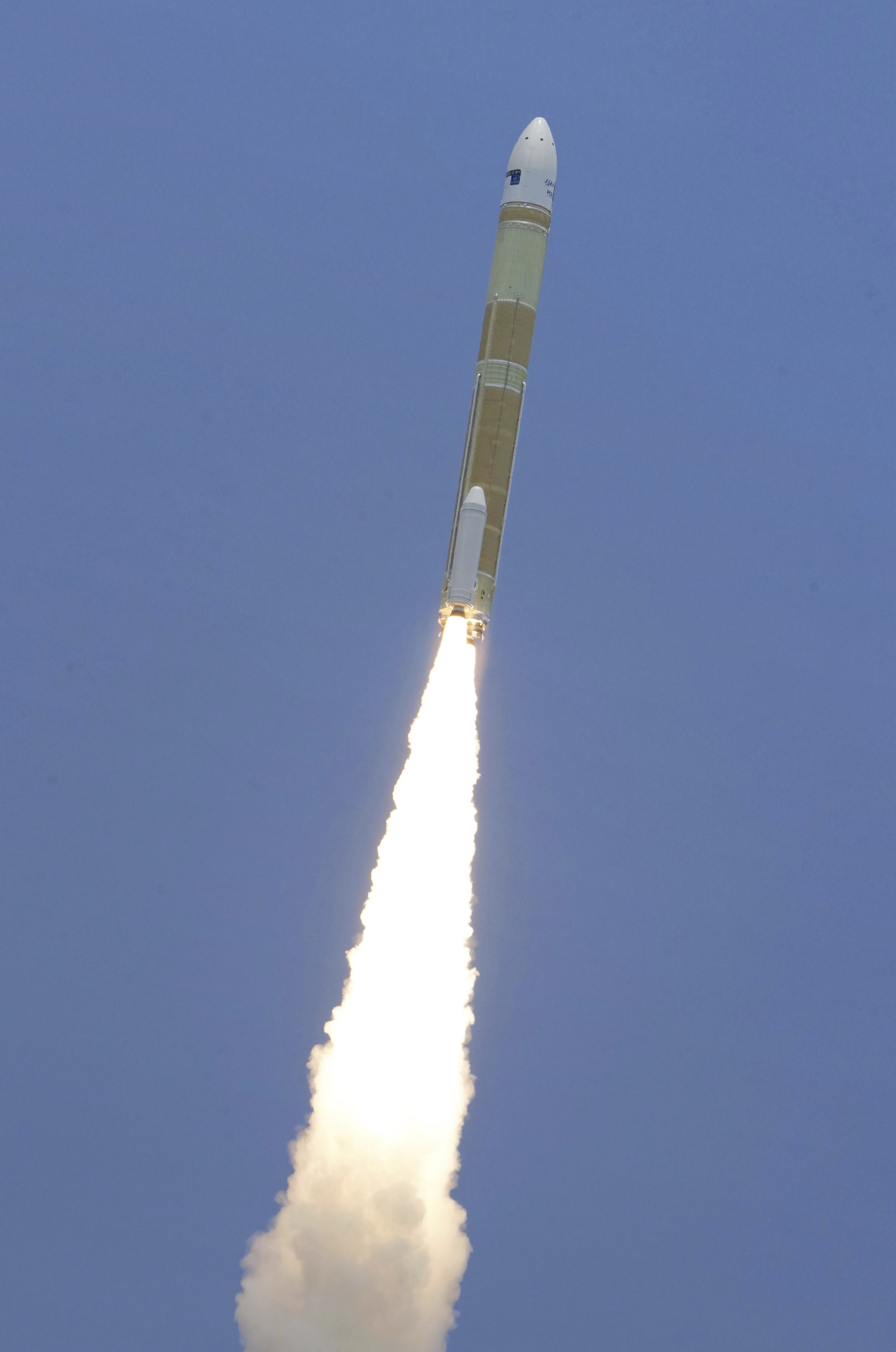 Japan’s H3 rocket carrying satellite Daichi 4 lifts off in Tanegashima Space Center, Tanegashima, Kagoshima prefecture, southern Japan, Monday, July 1, 2024. Japan’s space agency on Monday launched the new flagship H3 rocket carrying an upgraded observation satellite for disaster response and security.(Kyodo News via AP)