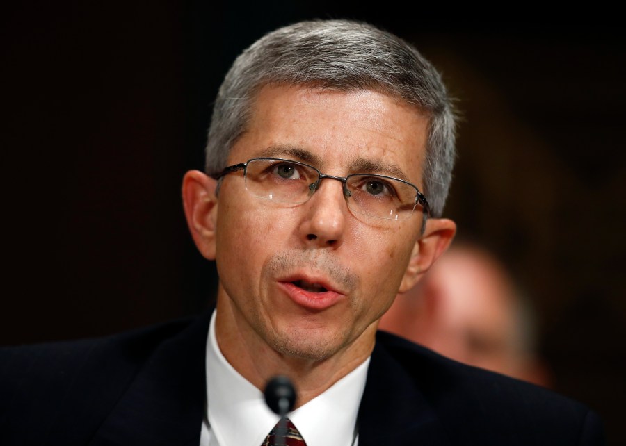 FILE - John Broomes, nominated to be United States District Judge for the district of Kansas, testifies during a Senate Judiciary Committee hearing on nominations on Capitol Hill in Washington, Nov. 15, 2017. On Tuesday, July 2, 2024, U.S. District Judge Broomes blocked a federal rule expanding anti-discrimination protections for LGBTQ+ students from being enforced in four states and a patchwork of places elsewhere across the nation. (AP Photo/Carolyn Kaster, File, File)