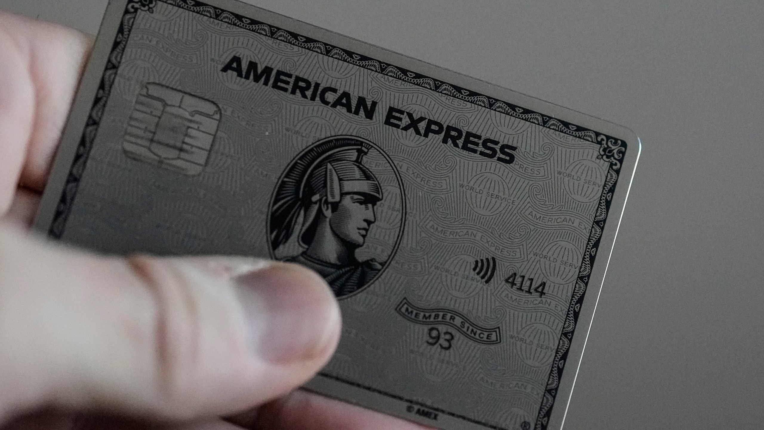 FILE - An American Express card is shown on Jan.18, 2024, in Atlanta. American Express reports earnings on Friday, July 19, 2024. (AP Photo/Mike Stewart, File)