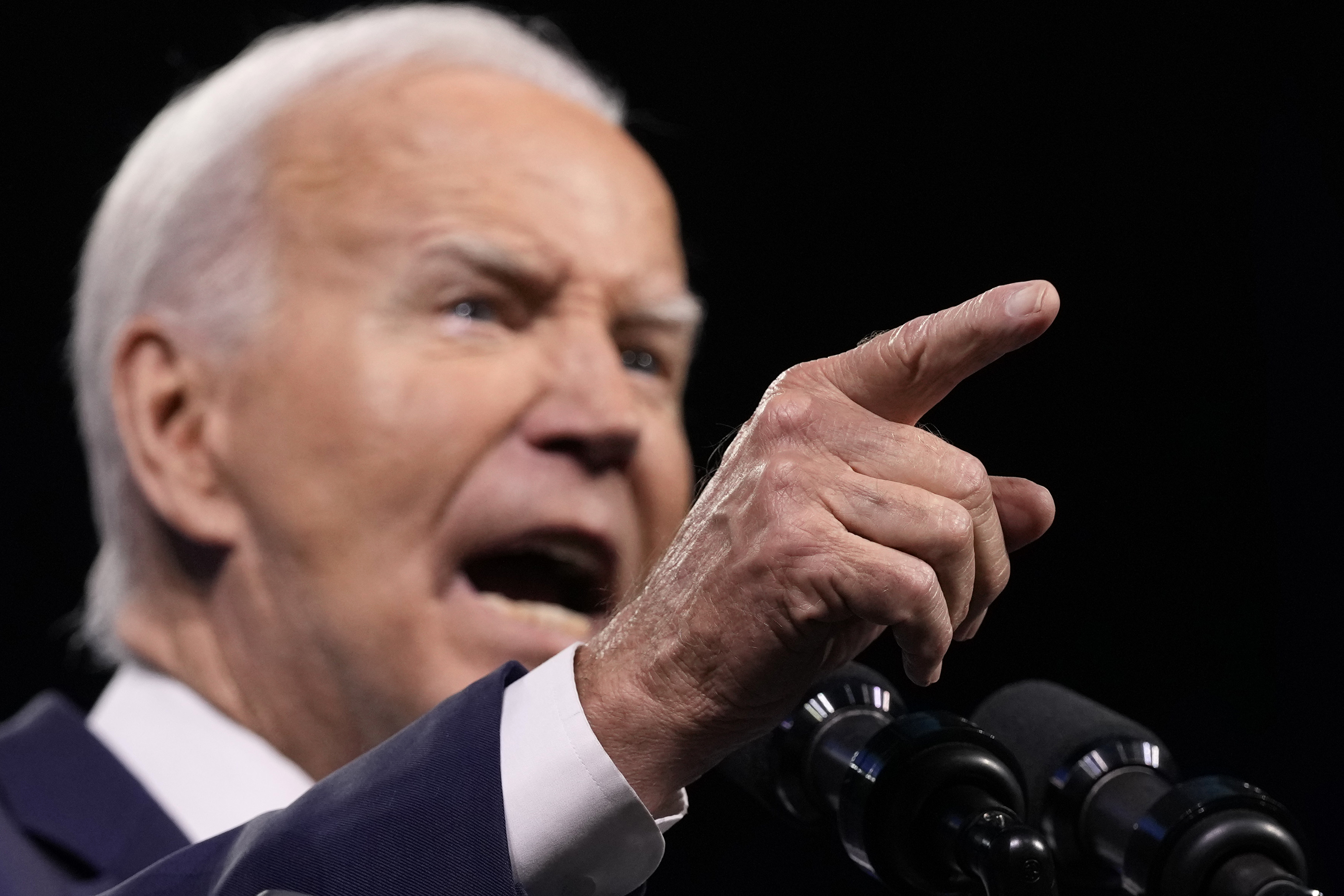 President Joe Biden speaks at the 115th NAACP National Convention in Las Vegas, Tuesday, July 16, 2024. Biden is aiming to showcase his administration's support for Black voters. (AP Photo/Susan Walsh)