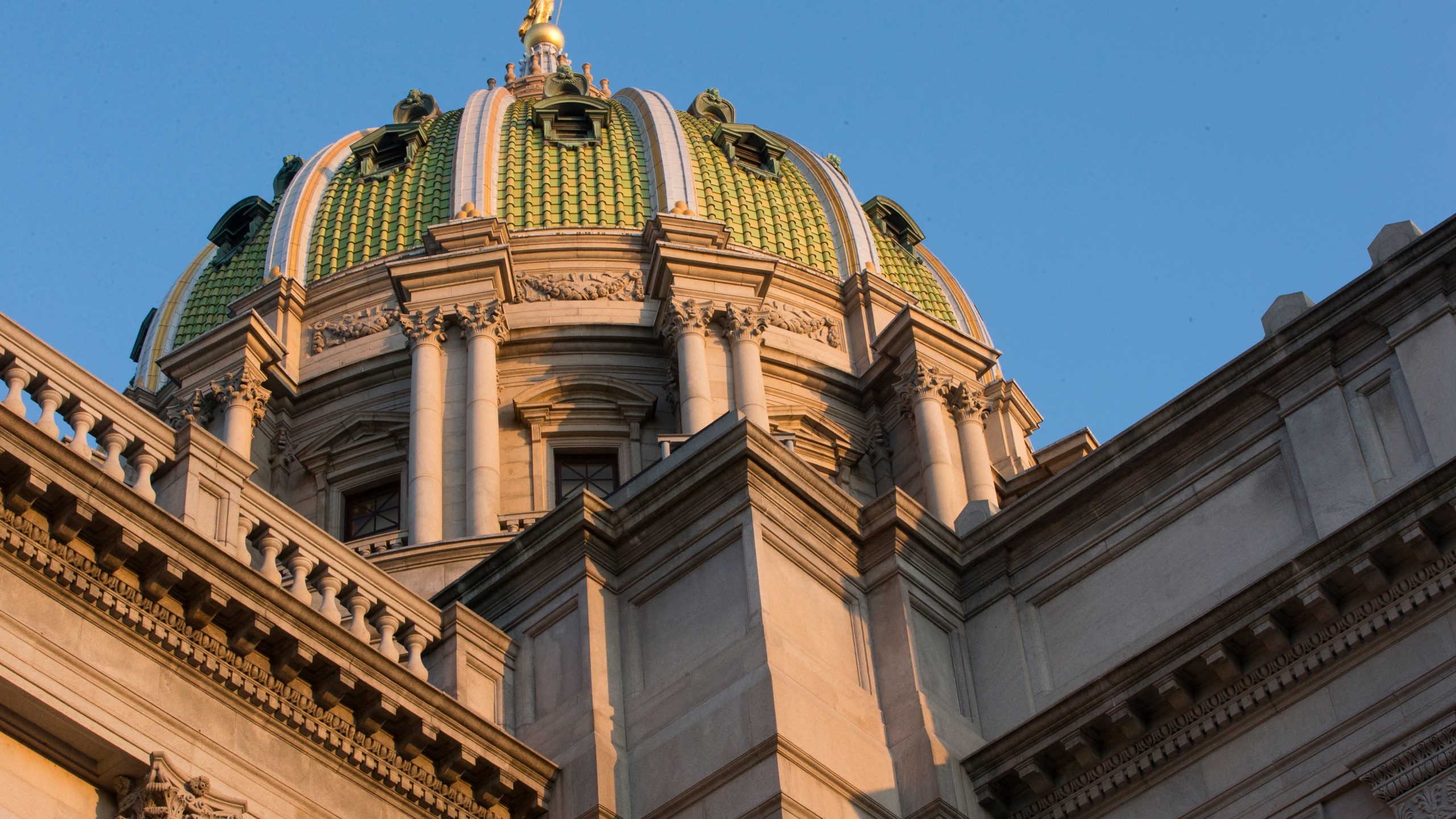 FILE - Shown is the Pennsylvania Capitol building, Dec. 8, 2015, at the state Capitol in Harrisburg, Pa. Months before Donald Trump's assassination attempt, some Pennsylvania lawmakers had proposed to outlaw the type of rifle used in the shooting. (AP Photo/Matt Rourke, File)