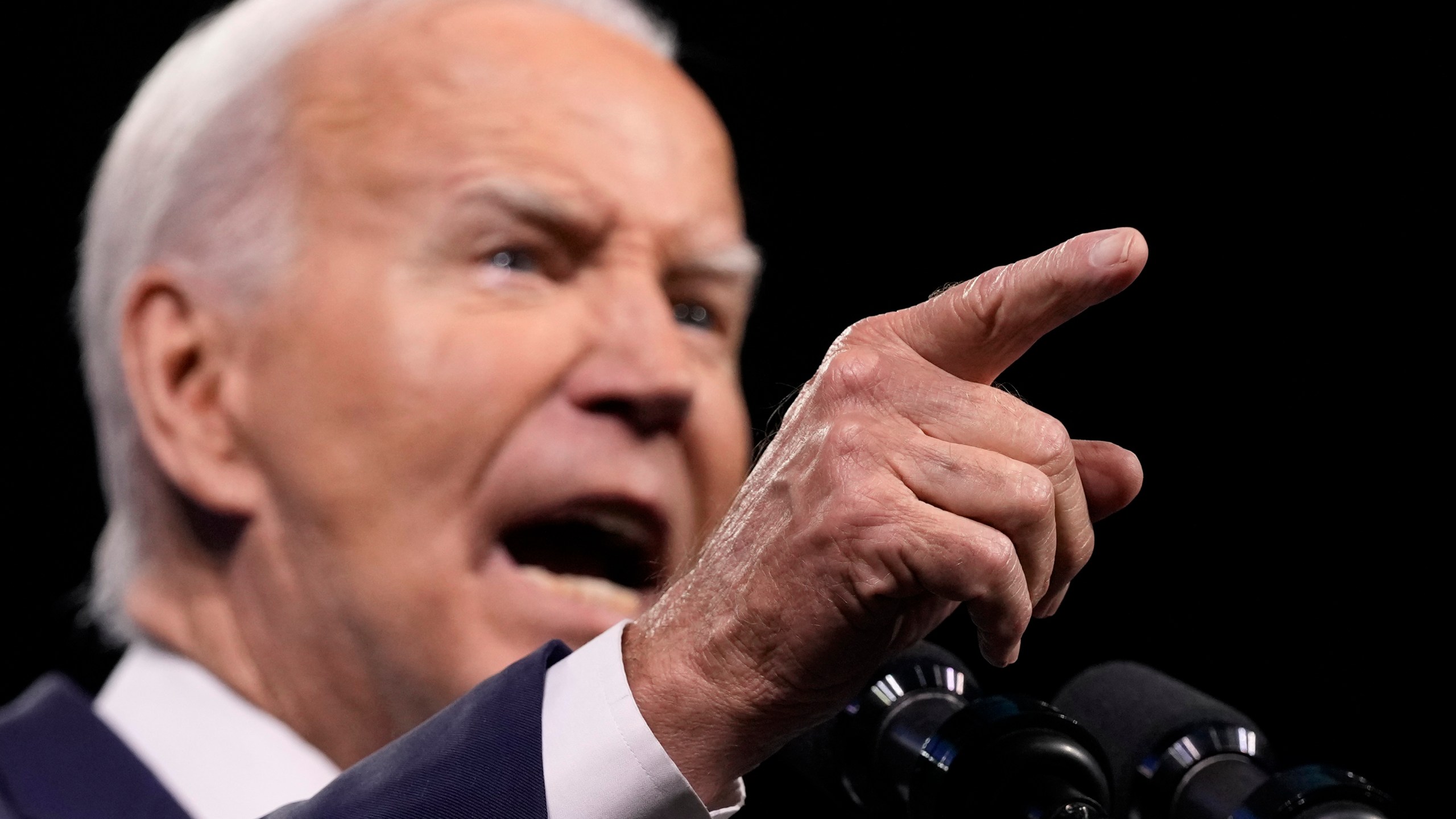 President Joe Biden speaks at the 115th NAACP National Convention in Las Vegas, Tuesday, July 16, 2024. Biden is aiming to showcase his administration's support for Black voters. (AP Photo/Susan Walsh)