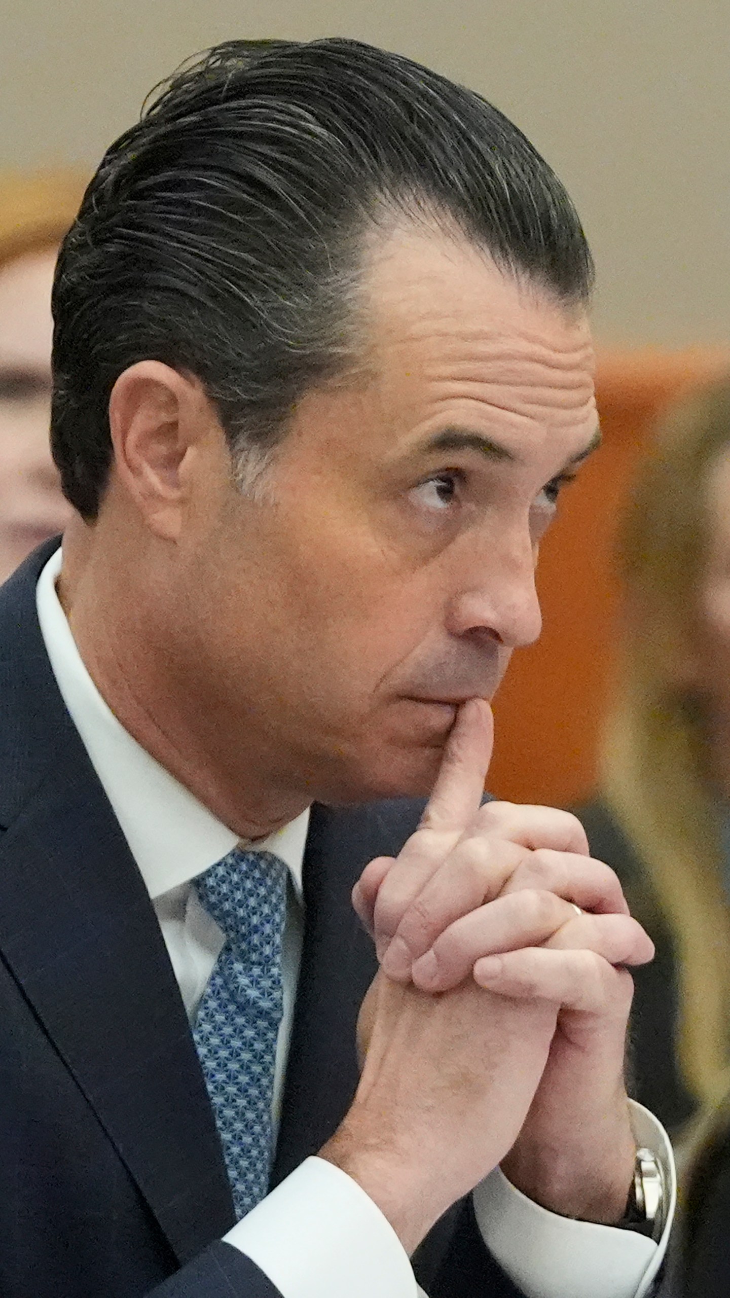 Prosecutor Brad Bloodworth looks on during a hearing for Kouri Richins, a Utah mother of three who wrote a children's book about coping with grief after her husband's death and was later accused of fatally poisoning him Tuesday, Aug. 27, 2024, in Park City, Utah. (AP Photo/Rick Bowmer, Pool)