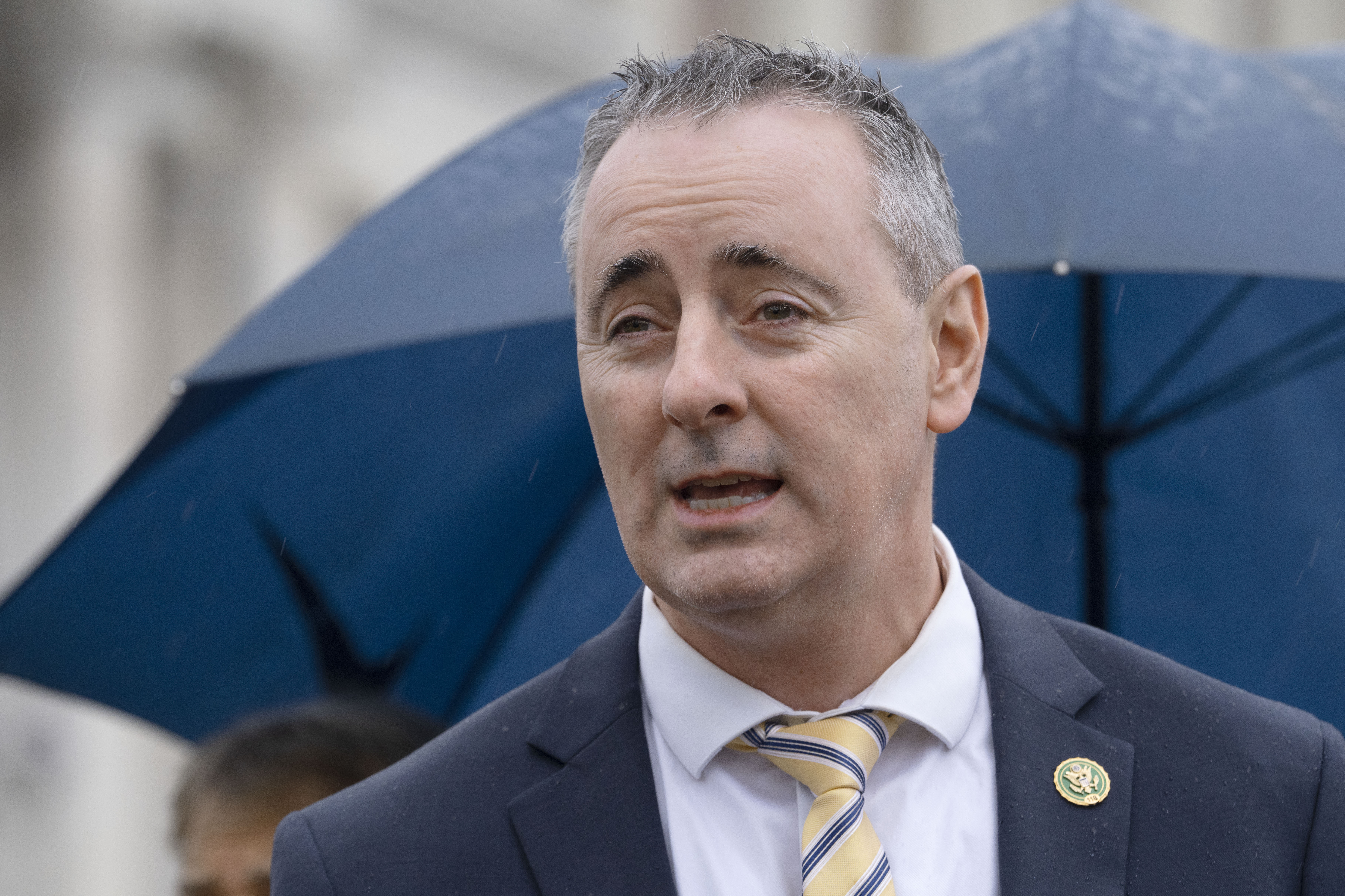 FILE - Rep. Brian Fitzpatrick, R-Pa., speaks at a news conference, Jan. 31, 2023, on Capitol Hill in Washington. (AP Photo/Jacquelyn Martin, File)