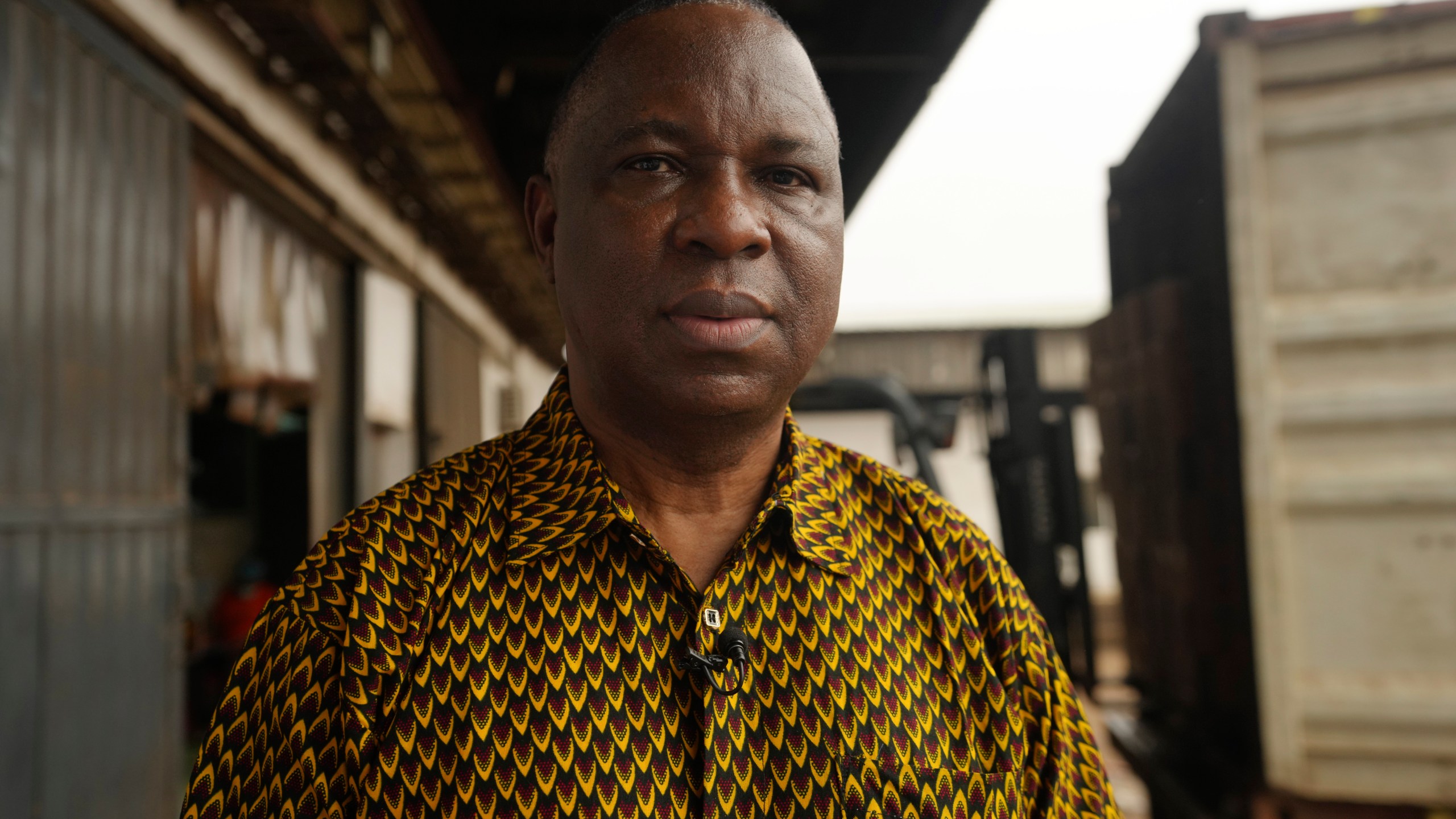 Dr Augustine Okoruwa, a nutrition expert at Hellen Keller International, speaks during in an interview with The Associated Press in Ota, Nigeria, Thursday, Sept. 12, 2024. (AP Photo/Sunday Alamba)