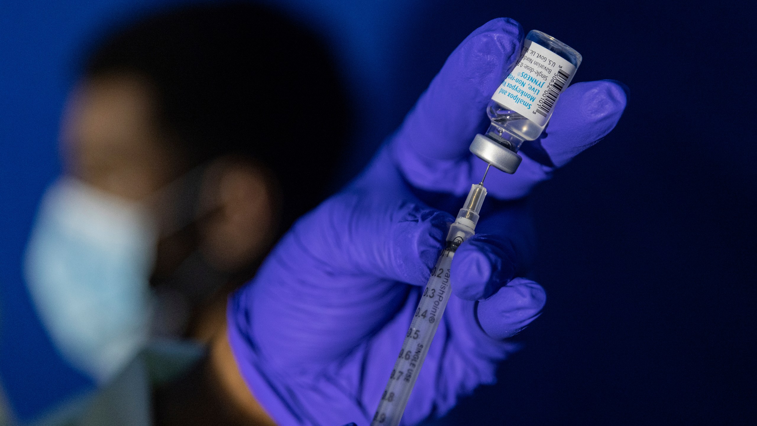 FILE - Family nurse practitioner Carol Ramsubhag-Carela prepares a syringe with the Mpox vaccine before inoculating a patient at a vaccinations site on Aug. 30, 2022, in the Brooklyn borough of New York. (AP Photo/Jeenah Moon, File)