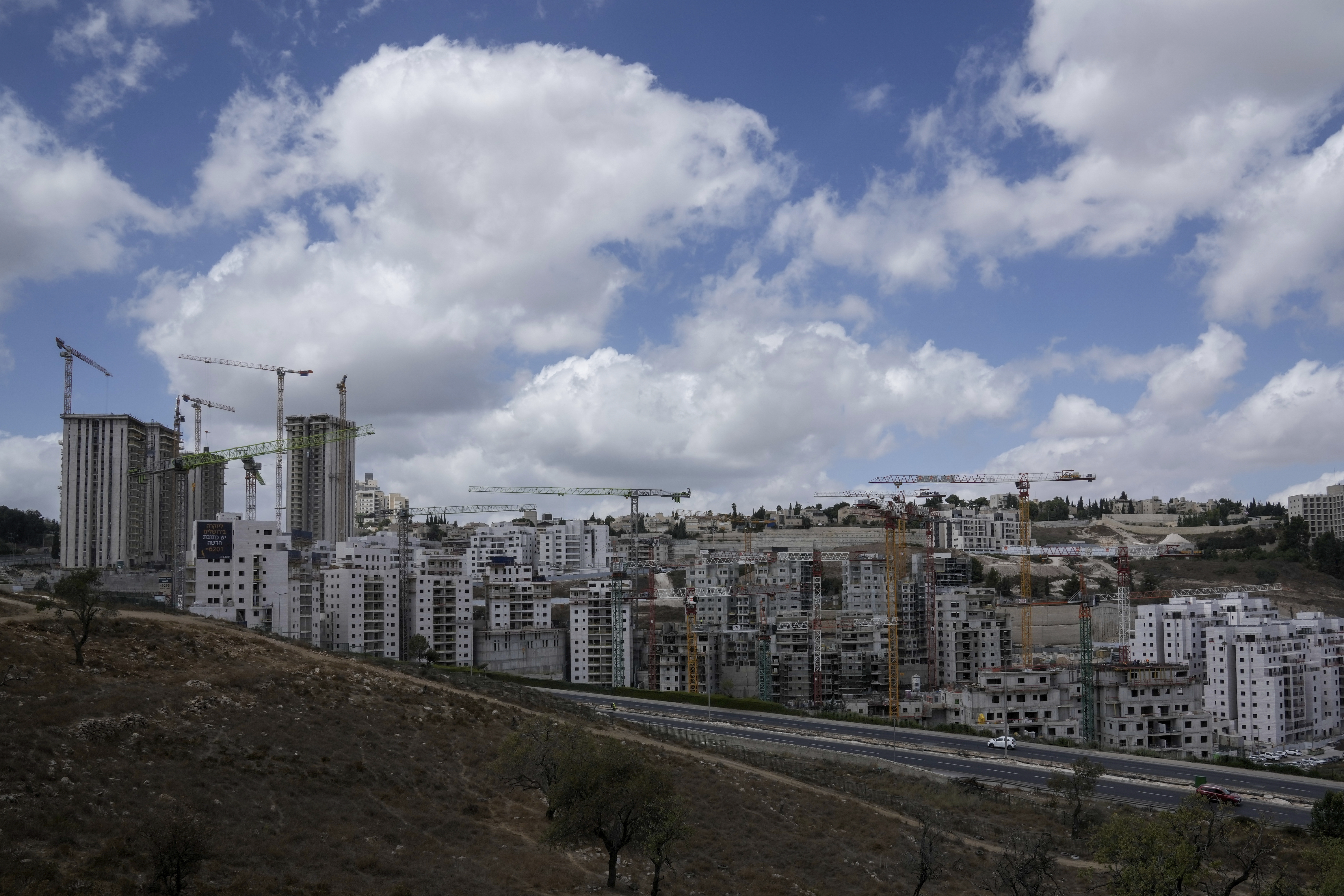 A view of a construction site in Jerusalem on Monday, Sept. 16, 2024. (AP Photo/Mahmoud Illean)