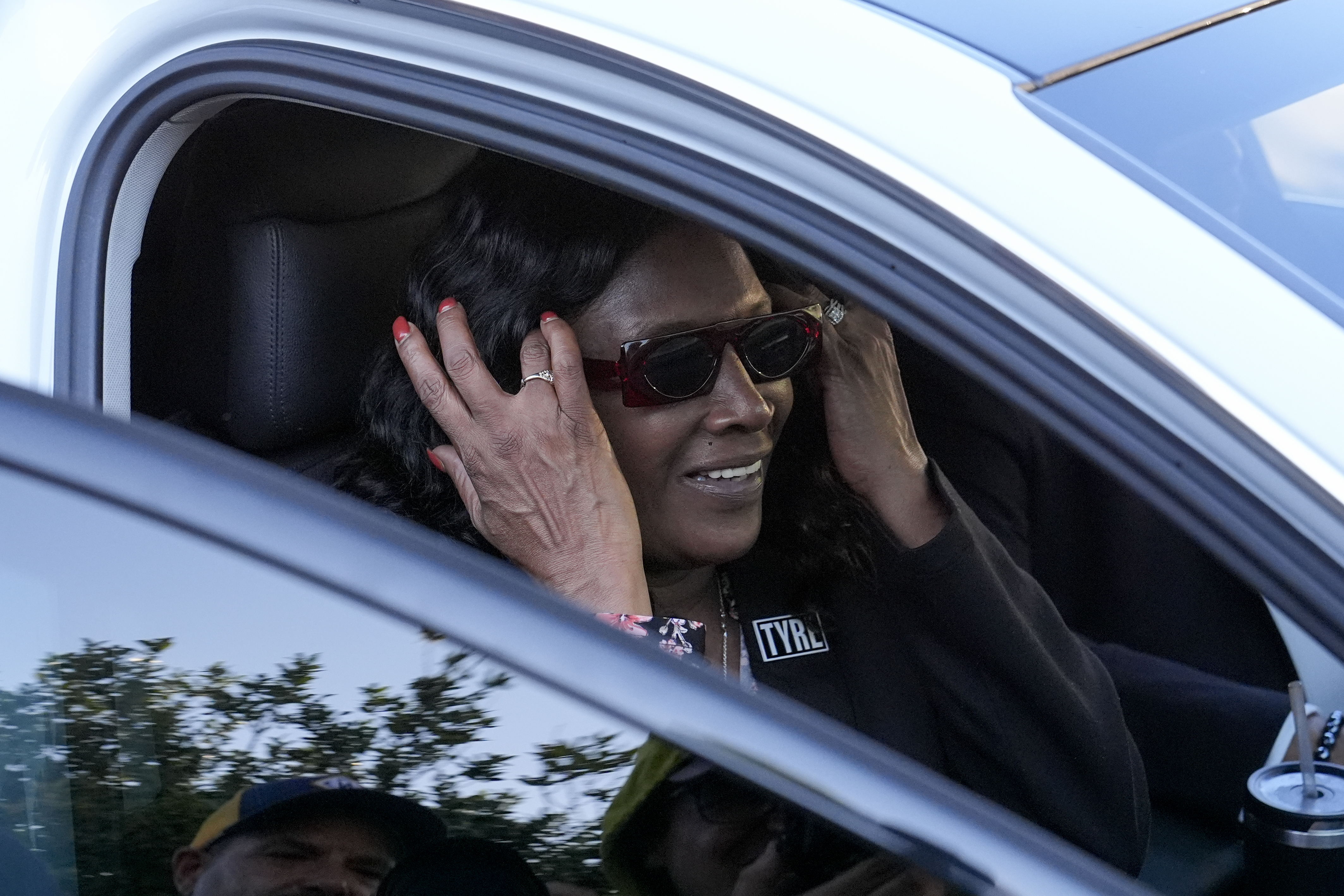 RowVaughn Wells, mother of Tyre Nichols, leaves the federal courthouse after three former Memphis police officers were convicted of witness tampering charges in the 2023 fatal beating of Nichols, Thursday, Oct. 3, 2024, in Memphis, Tenn. (AP Photo/George Walker IV)