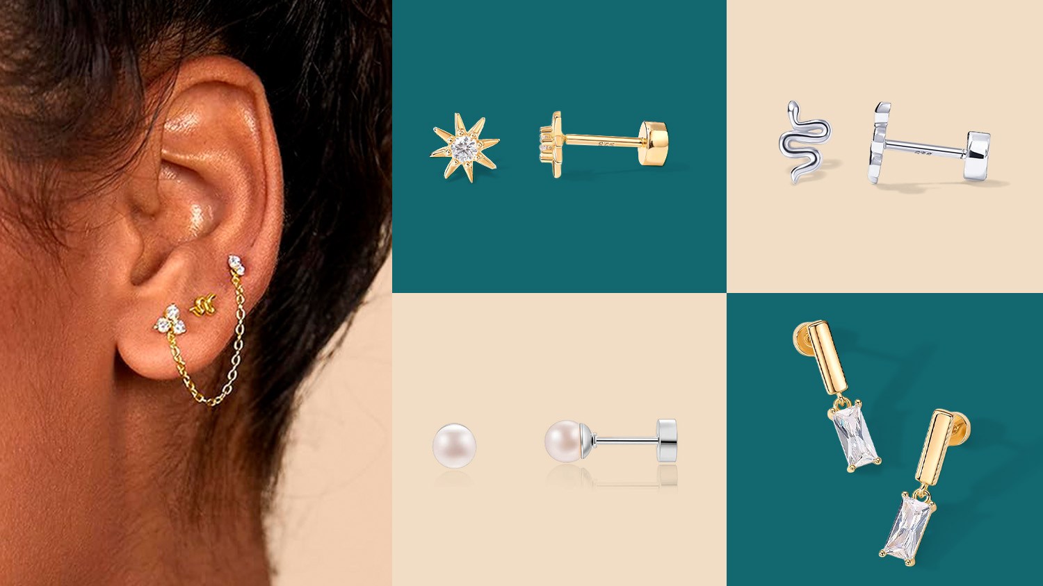 BestReviews illustration / 12 pairs of flat-back earrings you'll never want to take out