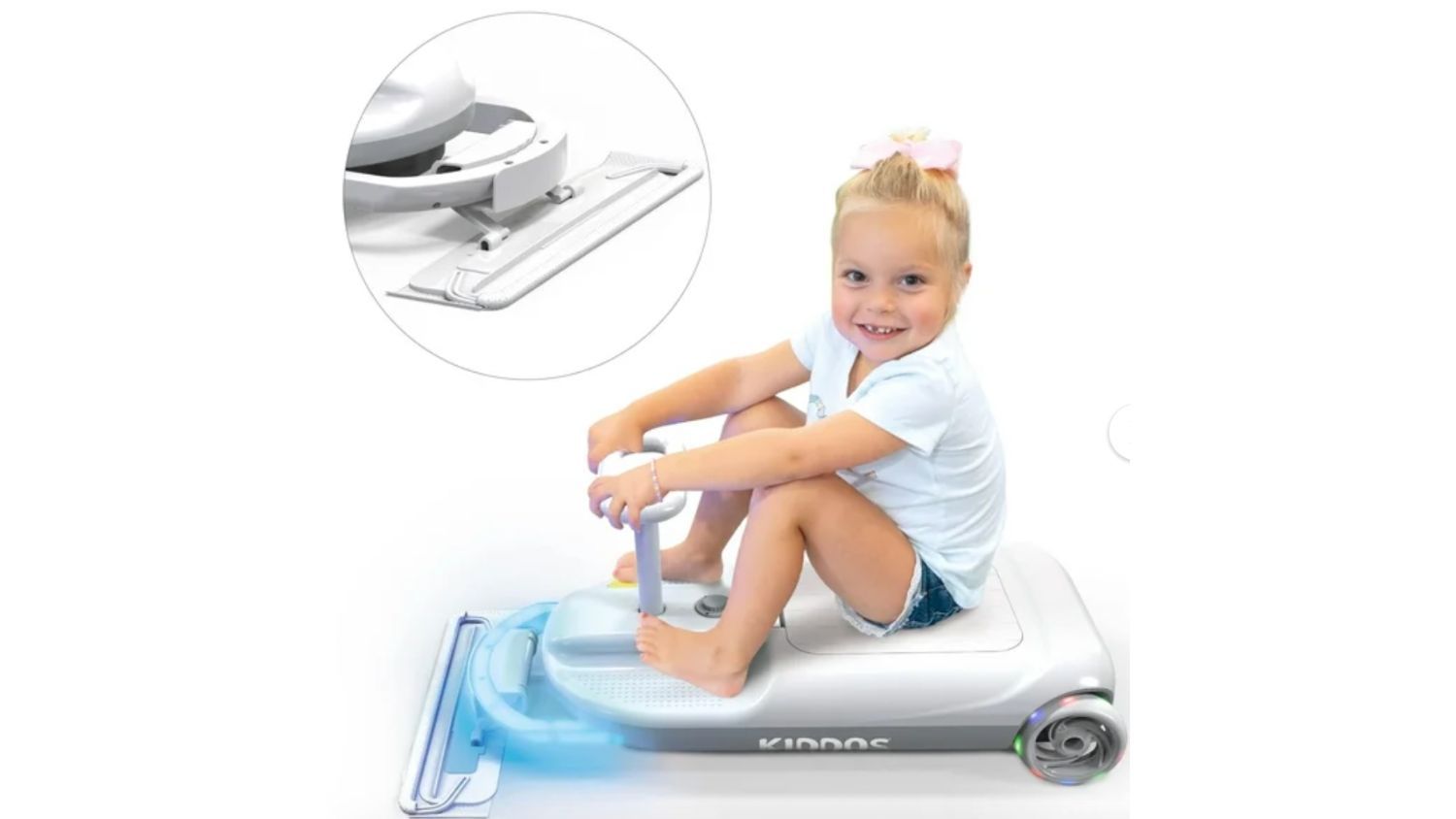 We discovered a go-kart for kids that also cleans the floor