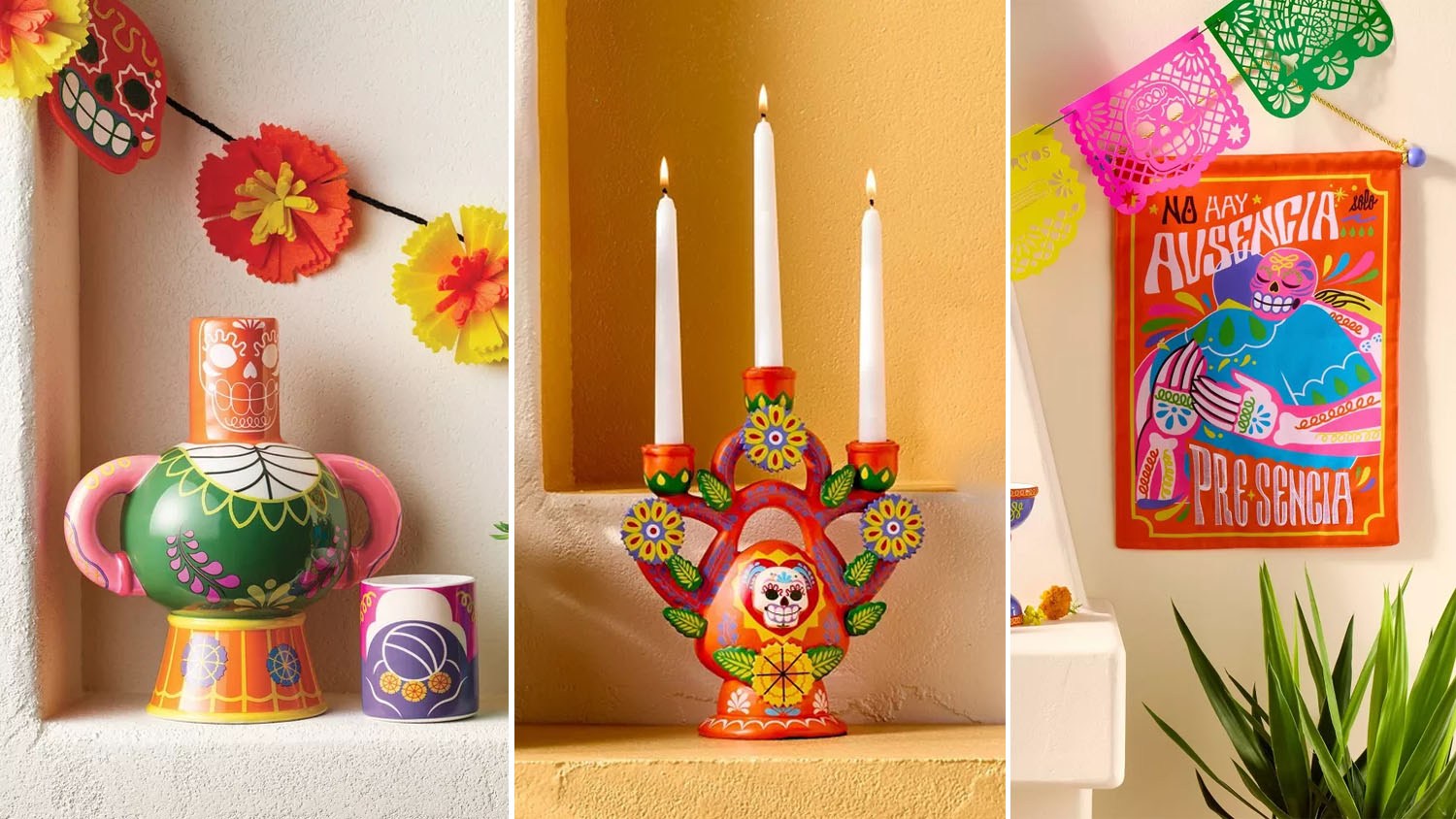 Target/BestReviews illustration / Target has bone-chillingly cute decor for Día de los Muertos