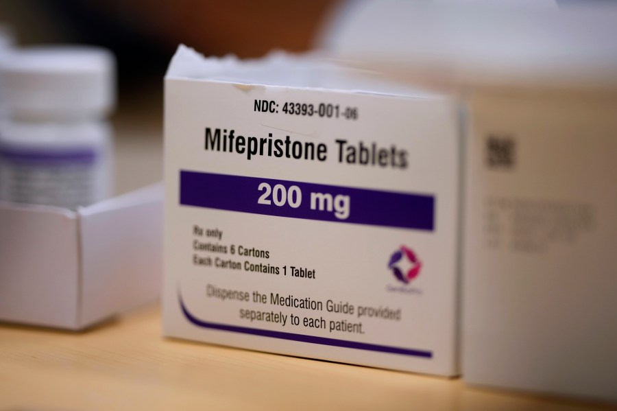 FILE - Mifepristone tablets are seen in a Planned Parenthood clinic Thursday, July 18, 2024, in Ames, Iowa. (AP Photo/Charlie Neibergall, File)