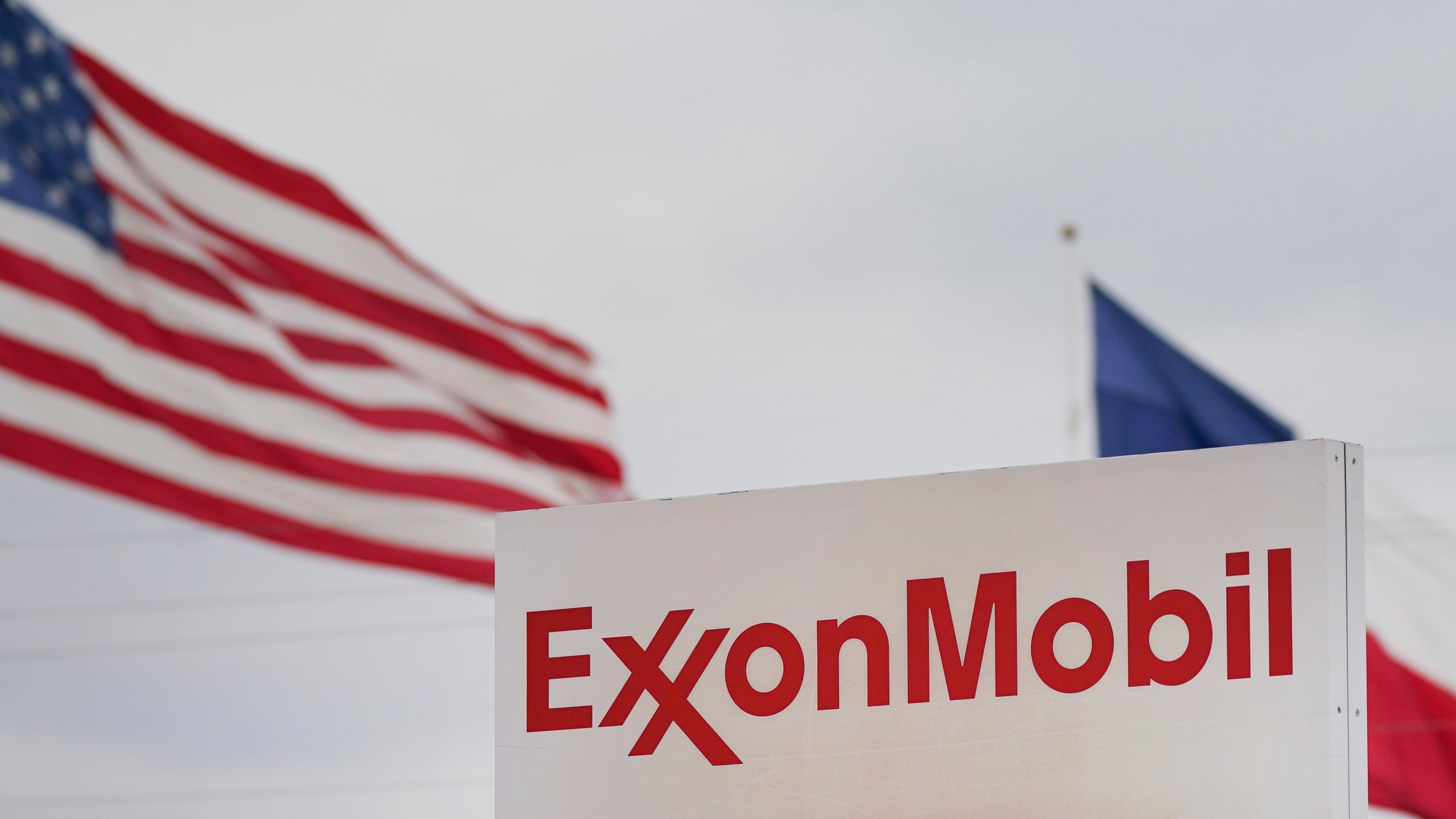 FILE - An ExxonMobil fuel storage and distribution facility is shown in Irving, Texas, on Jan. 25, 2023. (AP Photo/LM Otero, File)