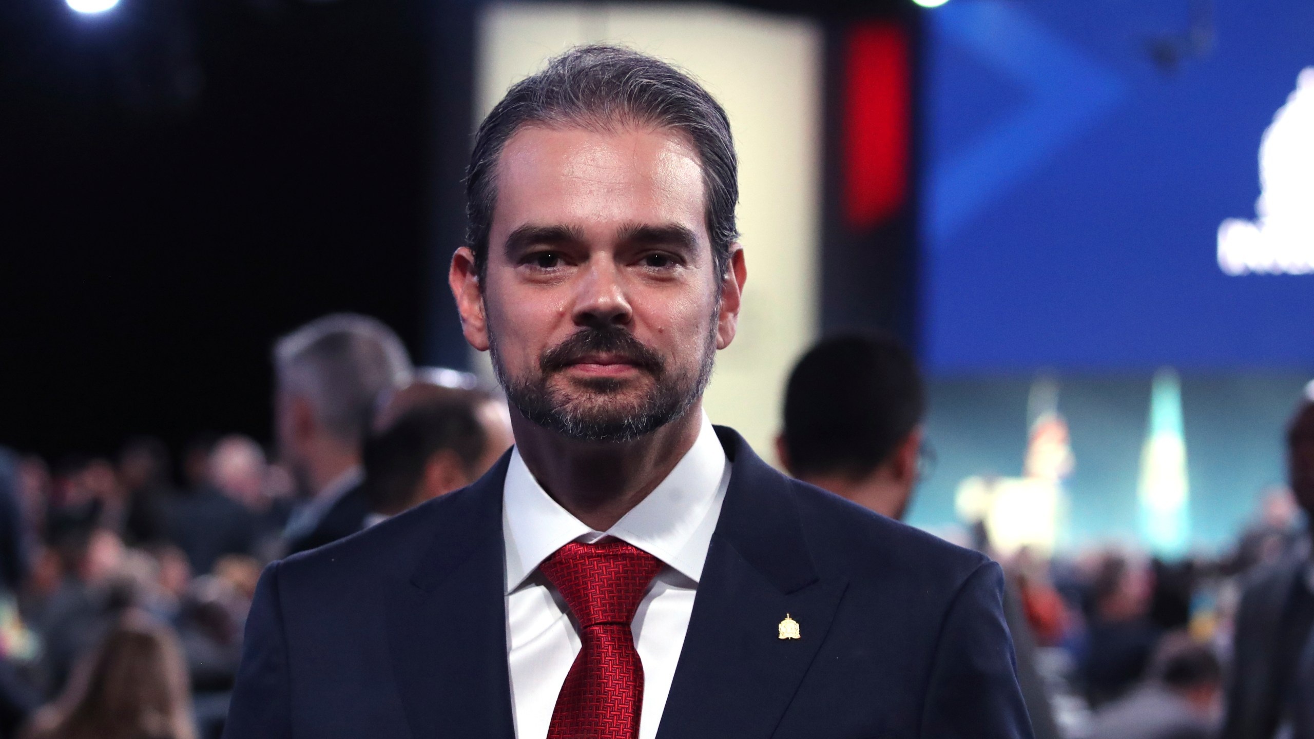 Valdecy Urquiza, Interpol's vice president for the Americas and head of international cooperation at the Brazilian federal police, poses for a portrait at the Interpol General Assembly in Glasgow, Scotland, Monday, Nov. 4, 2024. (AP Photo/Scott Heppell)