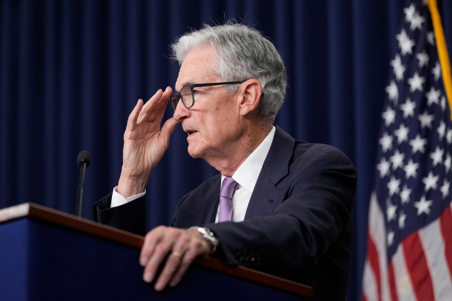 FILE - Federal Reserve Board Chairman Jerome Powell speaks during a news conference at the Federal Reserve in Washington, on Sept. 18, 2024. (AP Photo/Ben Curtis, File)