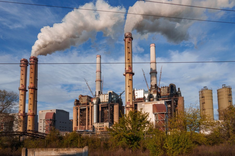 Rovinari, a plant that produces electricity from coal, operates in Rovinari, southern Romania, Friday, Oct. 11, 2024. (AP Photo/Vadim Ghirda)