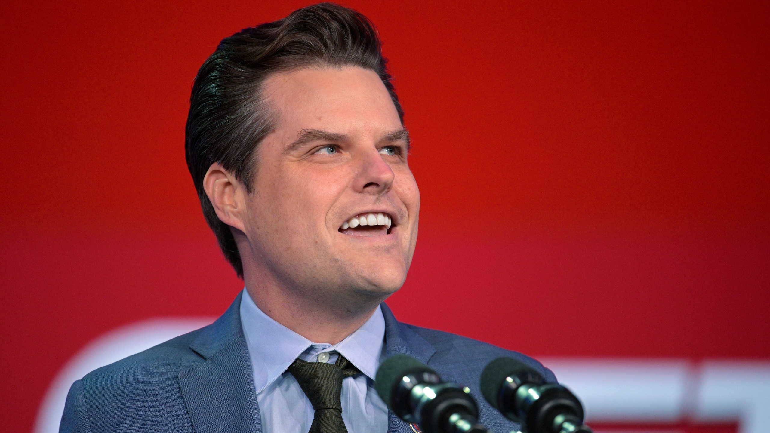 FILE - Rep. Matt Gaetz, R-Fla., speaks at the Republican Party of Florida Freedom Summit, Nov. 4, 2023, in Kissimmee, Fla. (AP Photo/Phelan M. Ebenhack)