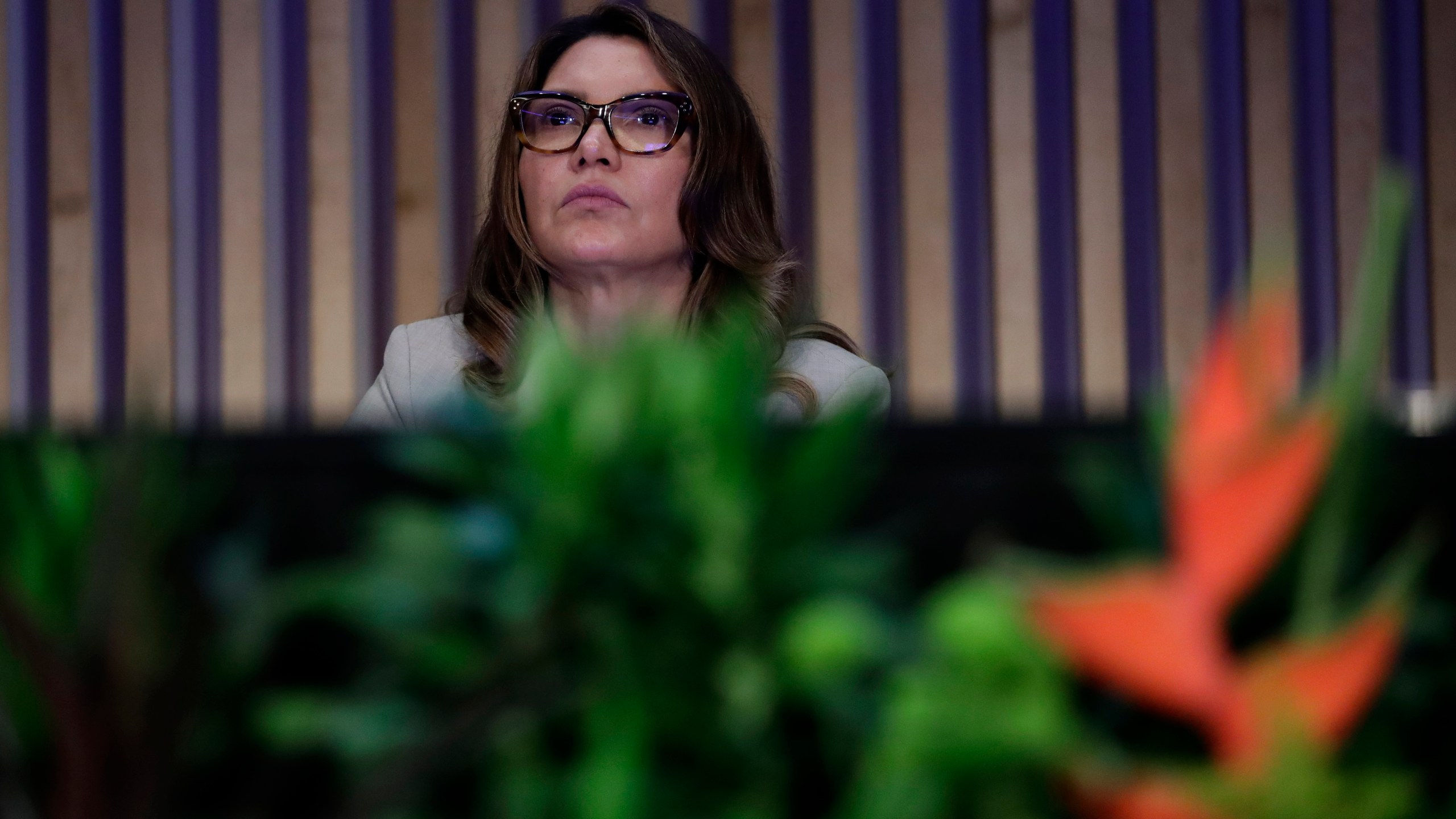 Brazil's first lady Rosangela da Silva attends the inauguration of the G20 Social Summit in Rio de Janeiro, Thursday, Nov. 14, 2024. (AP Photo/Bruna Prado)