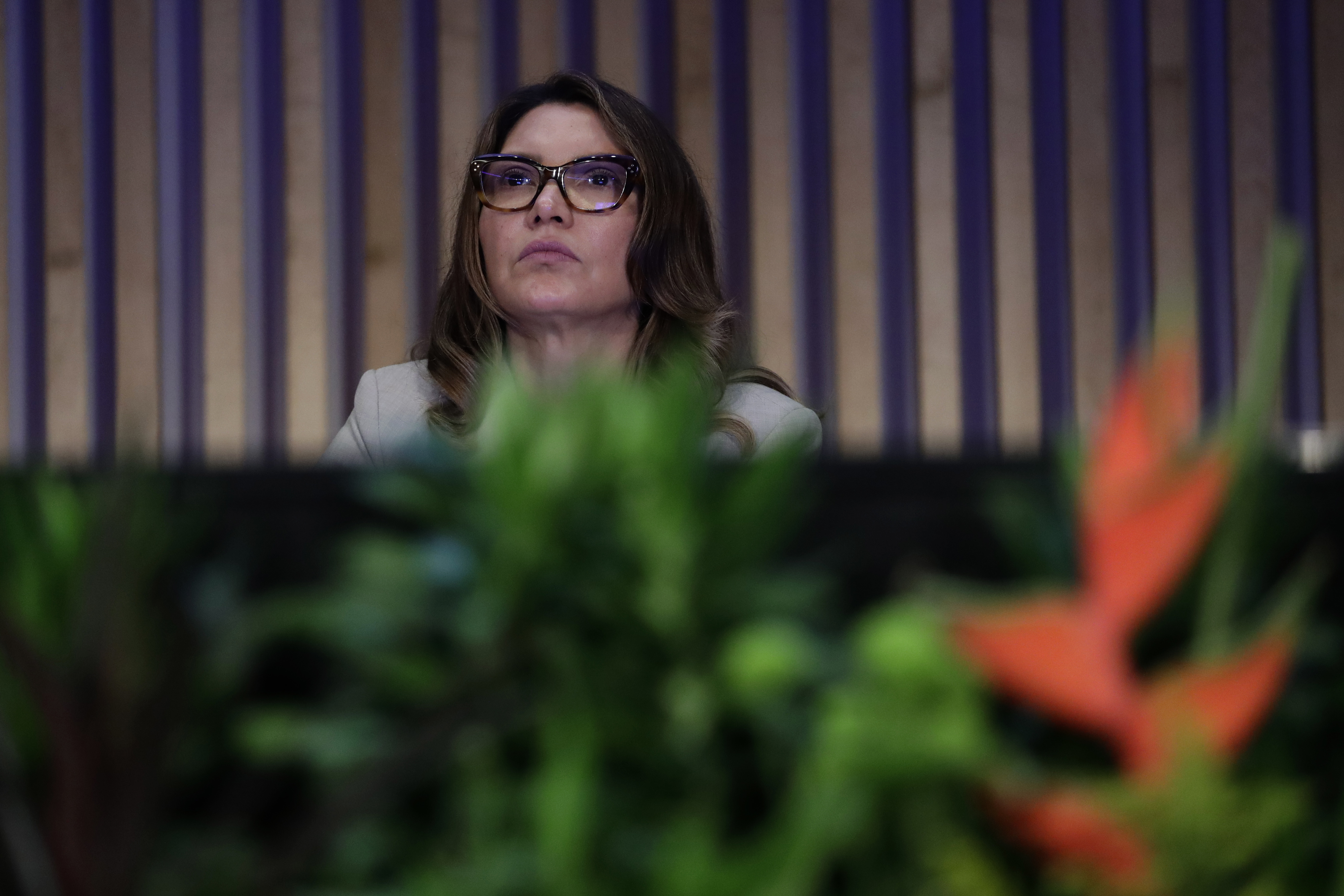 Brazil's first lady Rosangela da Silva attends the inauguration of the G20 Social Summit in Rio de Janeiro, Thursday, Nov. 14, 2024. (AP Photo/Bruna Prado)