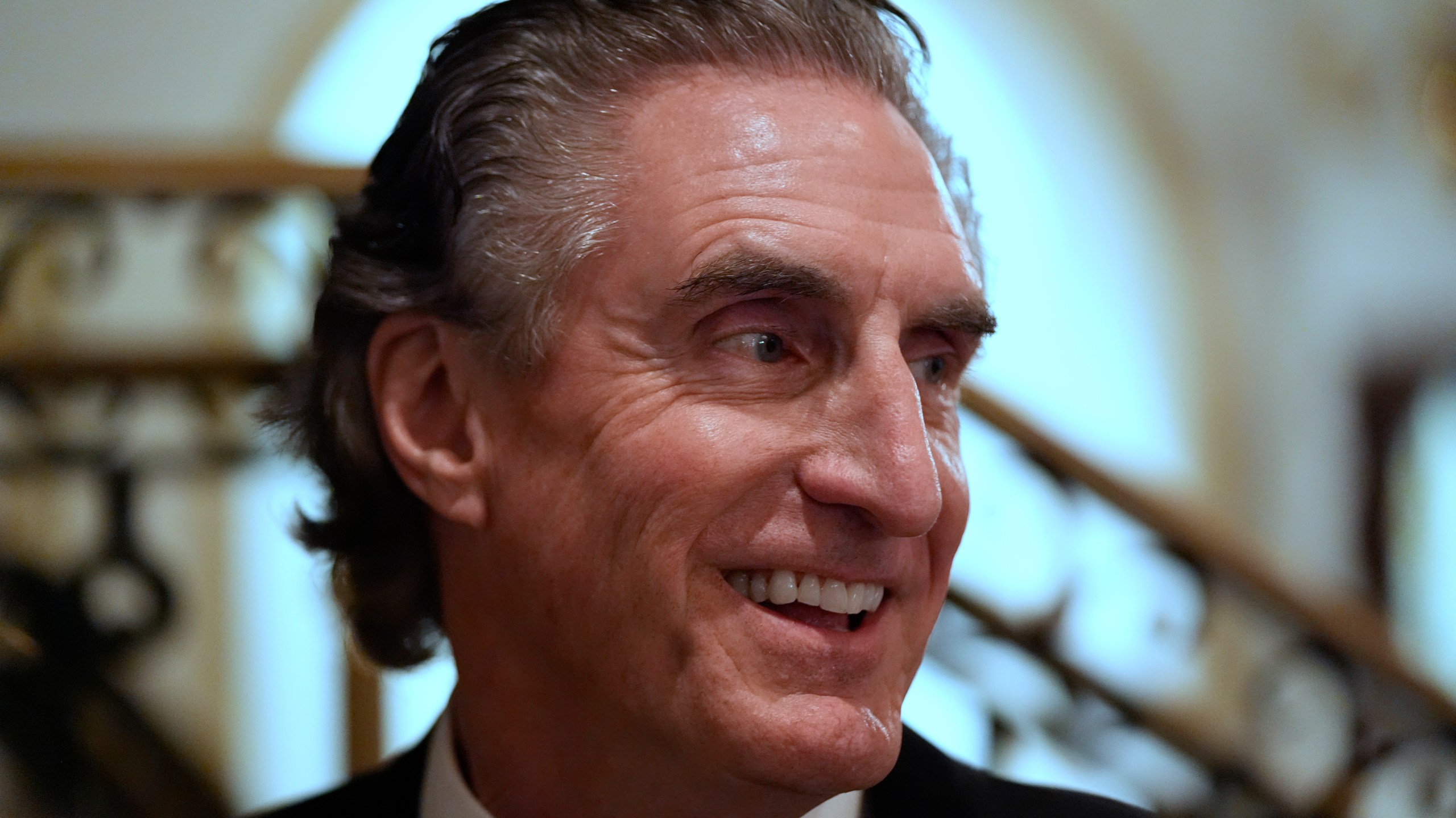 North Dakota Gov. Doug Burgum arrives before President-elect Donald Trump at an America First Policy Institute gala at his Mar-a-Lago estate, Thursday, Nov. 14, 2024, in Palm Beach, Fla. (AP Photo/Alex Brandon)