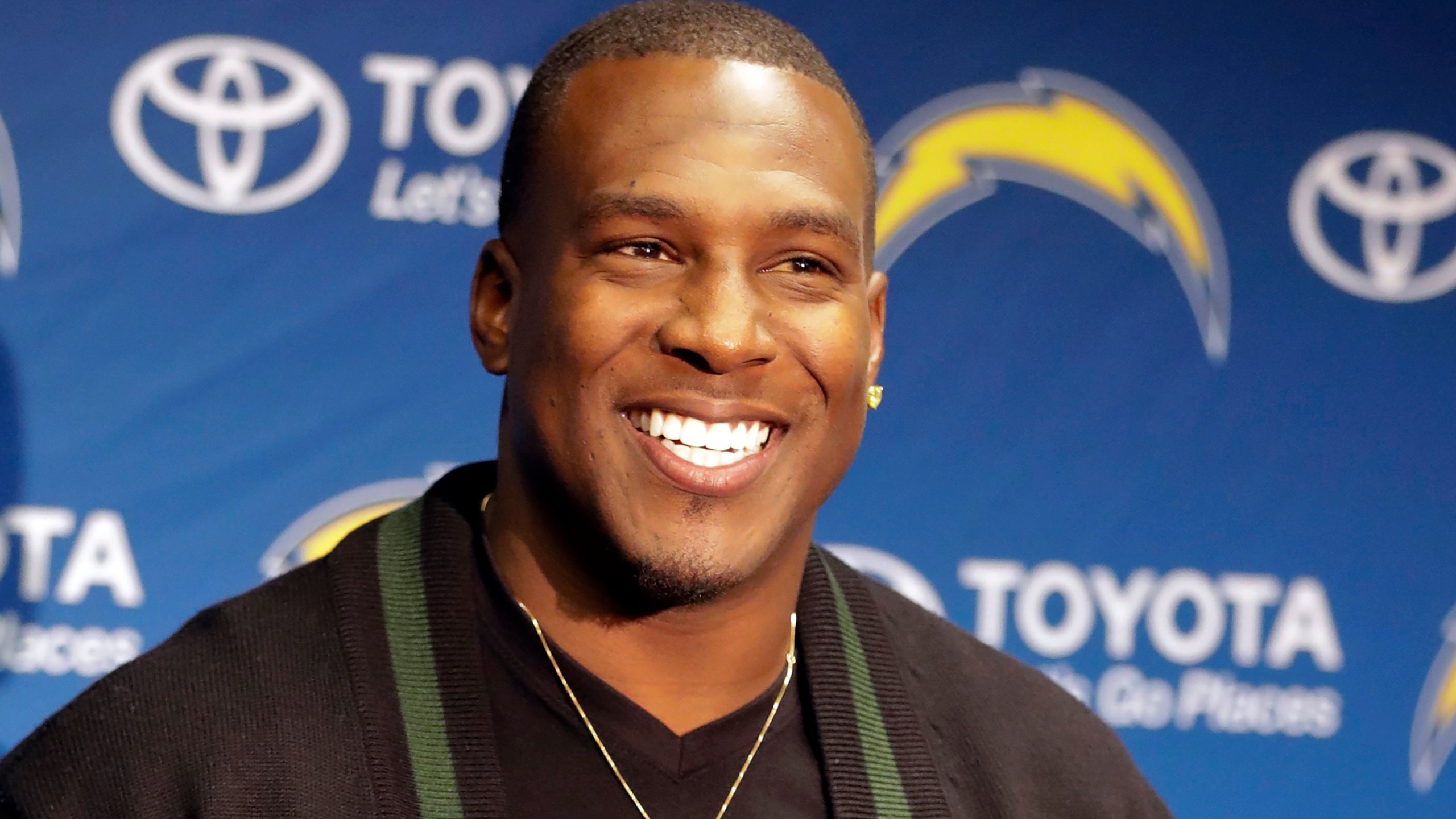 FILE - San Diego Chargers tight end Antonio Gates speaks after an NFL football game against the Kansas City Chiefs, Jan. 1, 2017, in San Diego. (AP Photo/Alex Gallardo, File)