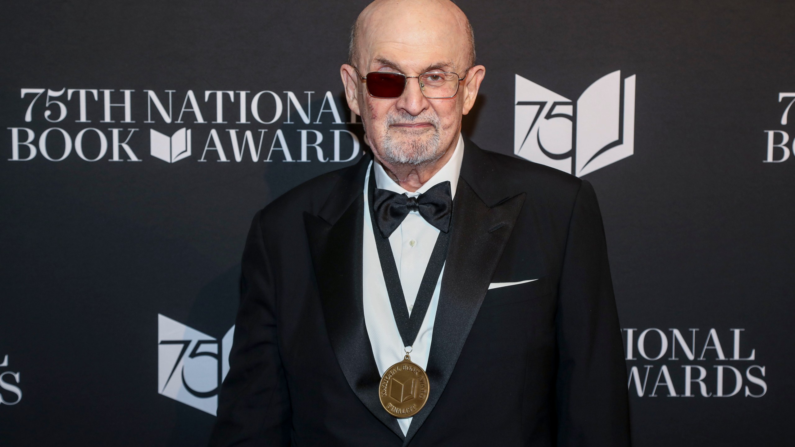 Author Salman Rushdie attends the 75th National Book Awards ceremony at Cipriani Wall Street on Wednesday, Nov. 20, 2024, in New York. (Photo by Andy Kropa/Invision/AP)