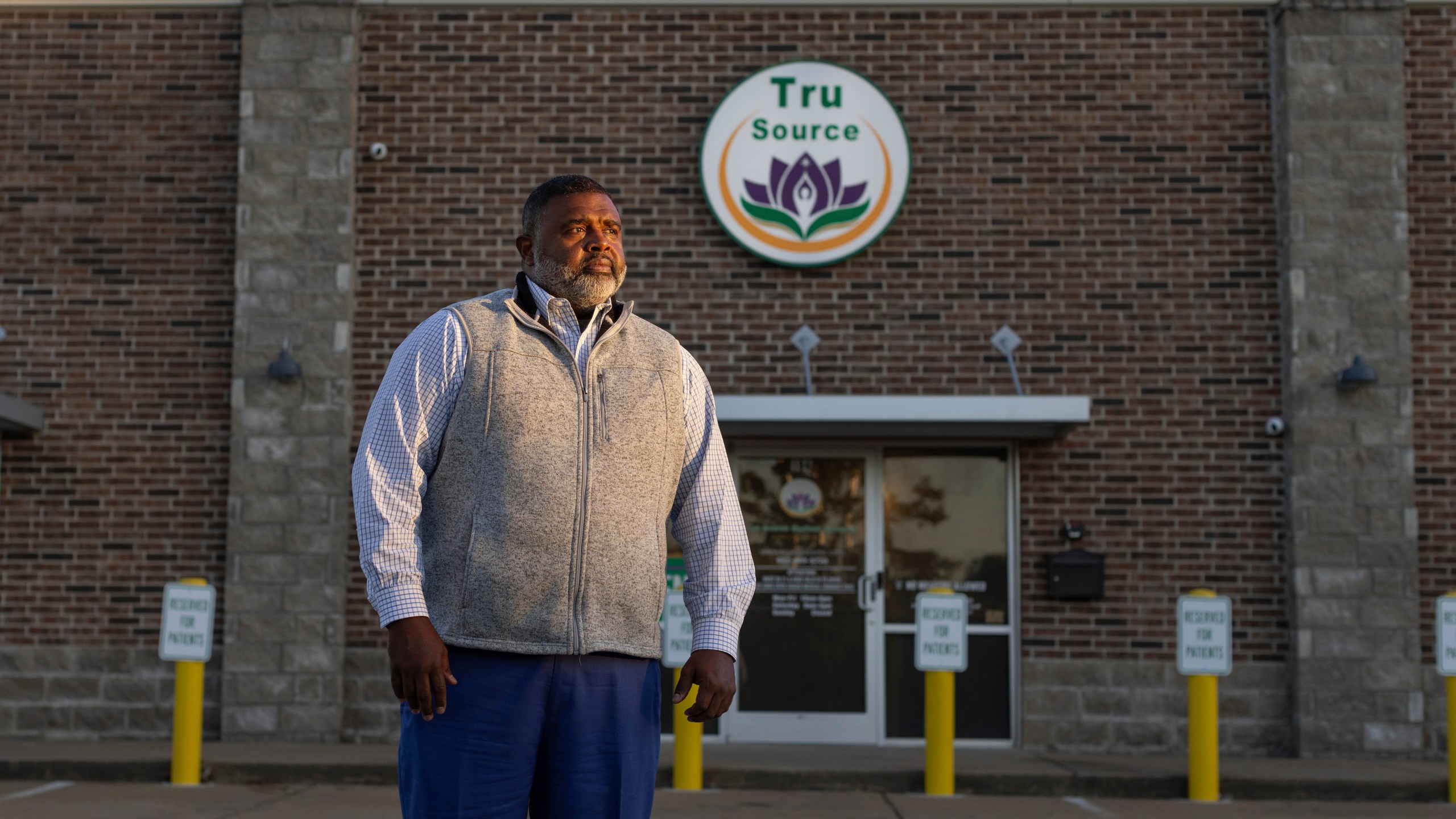 This undated photo provided by Institute for Justice shows Clarence Cocroft II, who opened Tru Source Medical Cannabis in Olive Branch, Miss. (Institute for Justice via AP)