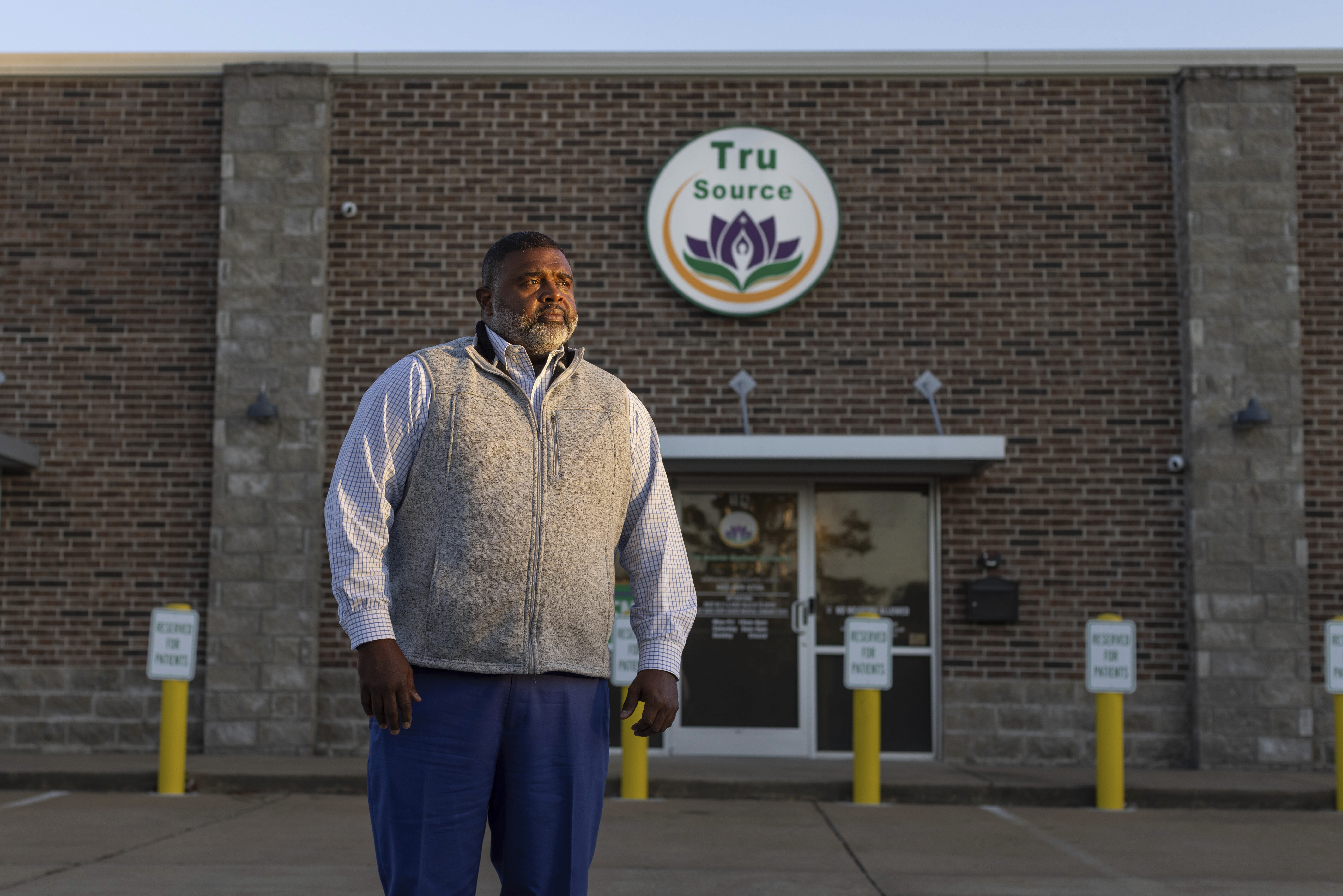 This undated photo provided by Institute for Justice shows Clarence Cocroft II, who opened Tru Source Medical Cannabis in Olive Branch, Miss. (Institute for Justice via AP)