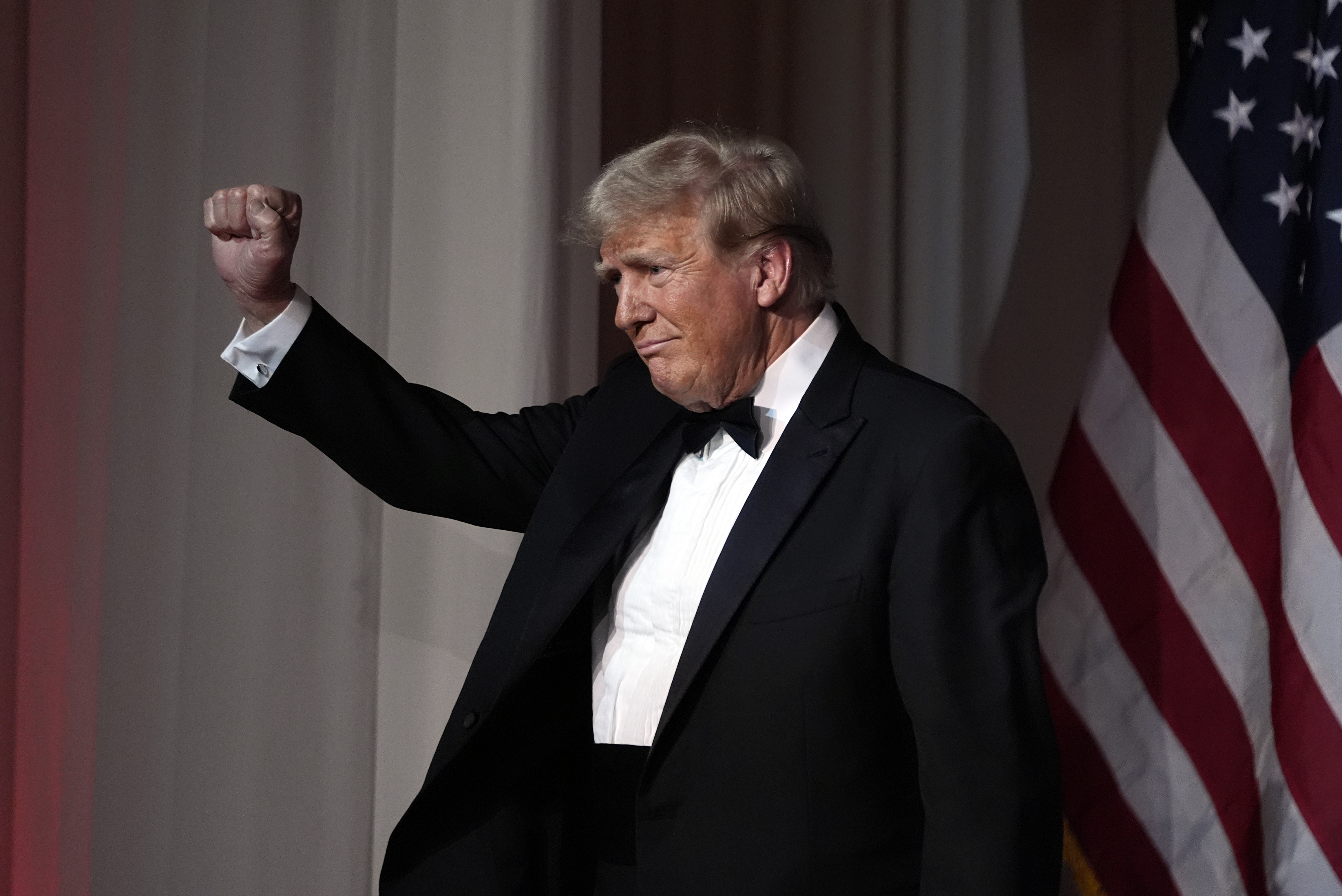 President-elect Donald Trump gestures after speaking during an America First Policy Institute gala at his Mar-a-Lago estate, Thursday, Nov. 14, 2024, in Palm Beach, Fla. (AP Photo/Alex Brandon)