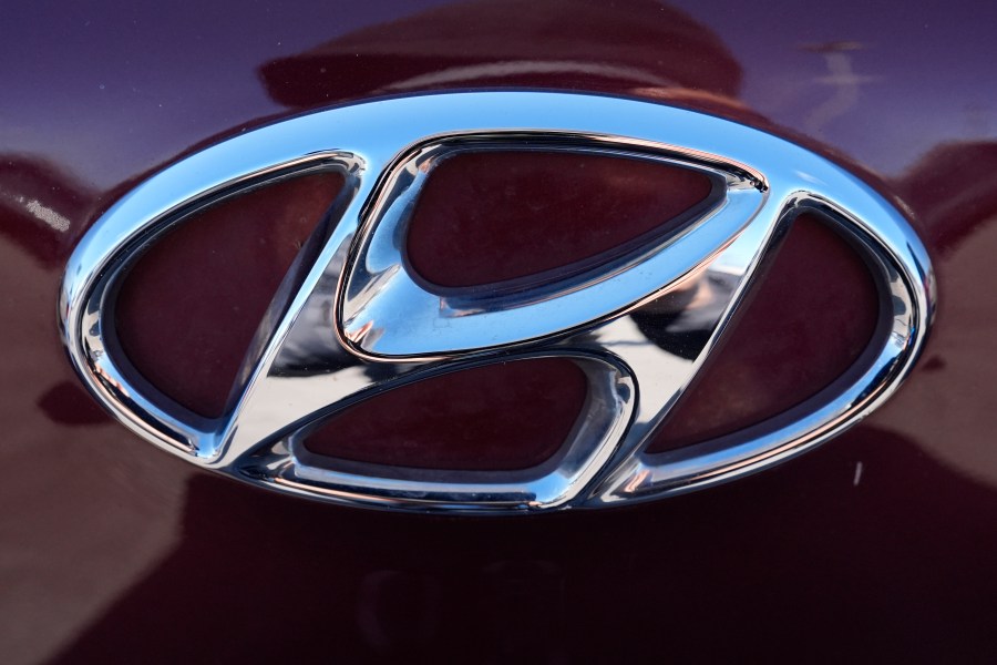 FILE - The Hyundai logo is seen at a new and used vehicles dealership in Palatine, Ill., March 20, 2024. (AP Photo/Nam Y. Huh, File)