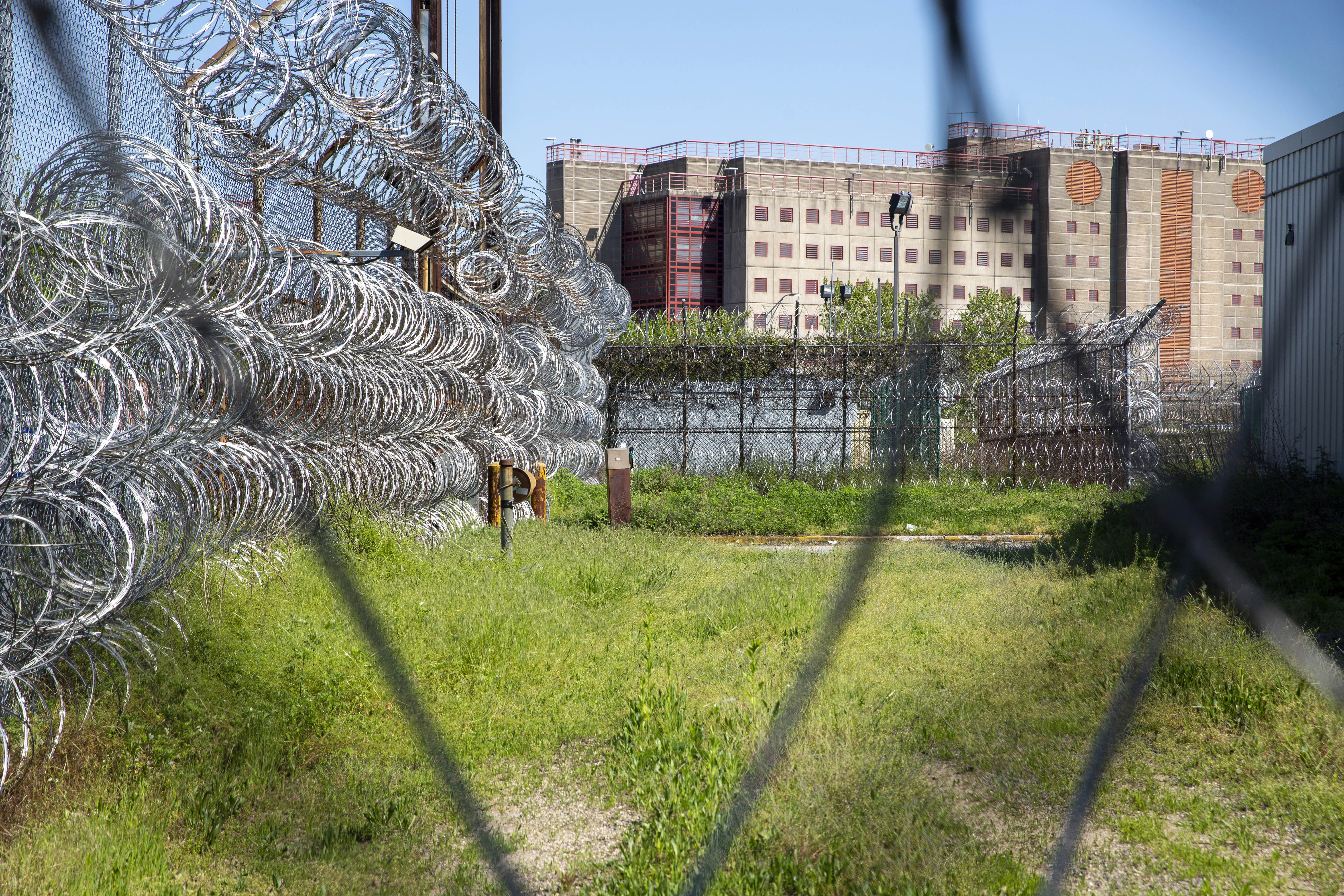 FILE - The Rikers Island jail complex is shown in the Bronx borough of New York, on Tuesday, May 7, 2024. (AP Photo/Ted Shaffrey, File)