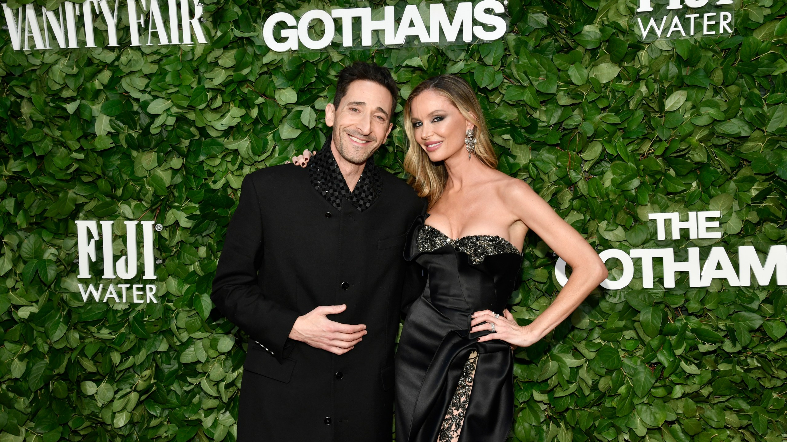 Adrien Brody, left, and Georgina Chapman attend The Gothams Film Awards at Cipriani Wall Street on Monday, Dec. 2, 2024, in New York. (Photo by Evan Agostini/Invision/AP)