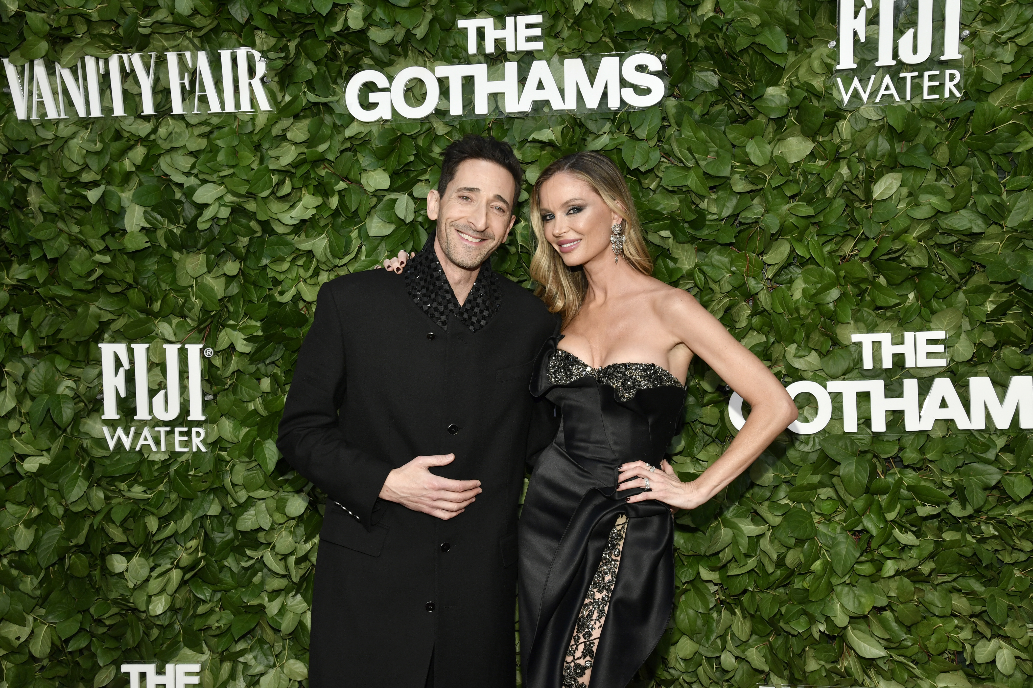 Adrien Brody, left, and Georgina Chapman attend The Gothams Film Awards at Cipriani Wall Street on Monday, Dec. 2, 2024, in New York. (Photo by Evan Agostini/Invision/AP)