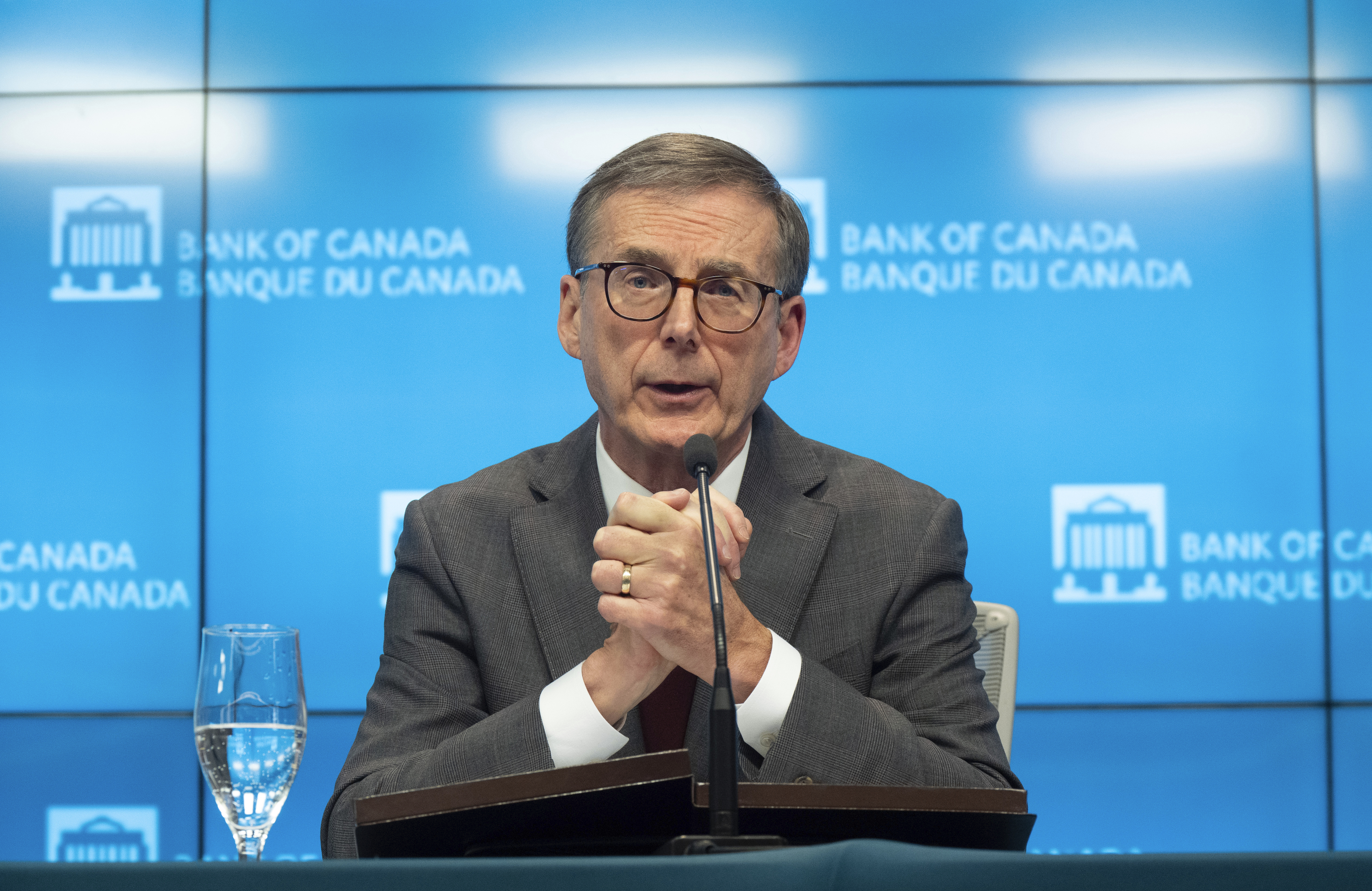 Bank of Canada Governor Tiff Macklem speaks during a news conference, Wednesday, Dec. 11, 2024 in Ottawa, Ontario. (Adrian Wyld/The Canadian Press via AP)