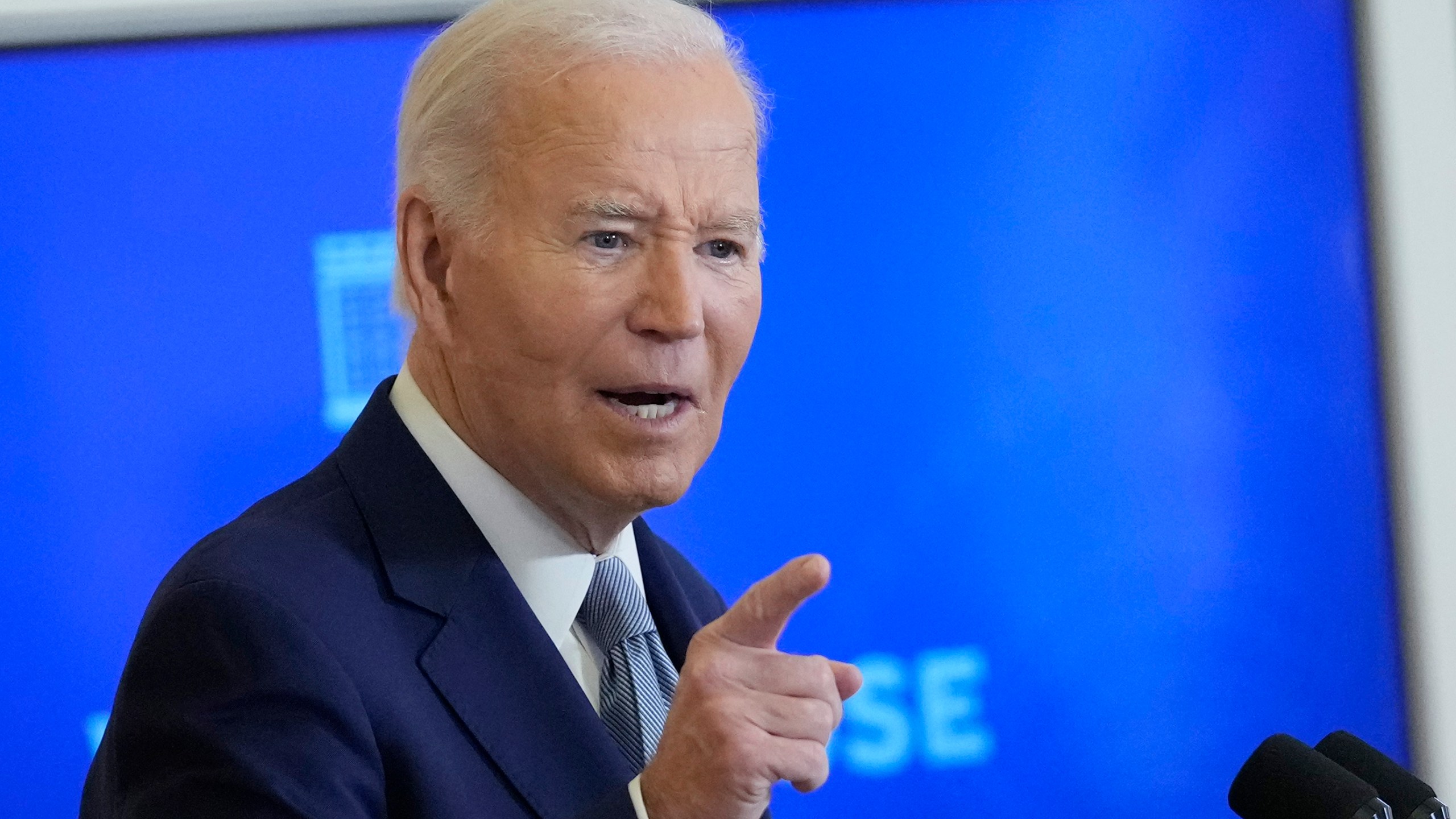 President Joe Biden speaks at the White House Conference on Women's Health Research from the East Room of the White House in Washington, Wednesday, Dec. 11, 2024. (AP Photo/Susan Walsh)