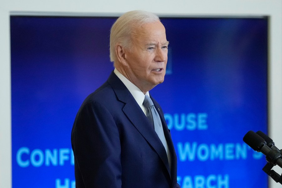 President Joe Biden speaks at the White House Conference on Women's Health Research from the East Room of the White House in Washington, Wednesday, Dec. 11, 2024. (AP Photo/Susan Walsh)