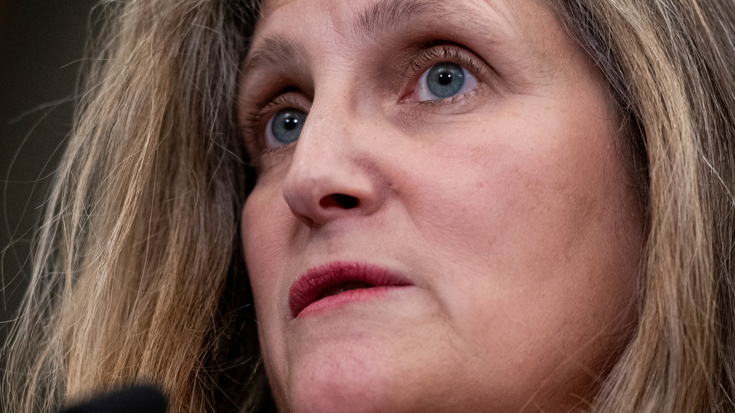 FILE - Minister of Finance and Deputy Prime Minister Chrystia Freeland delivers remarks on Parliament Hill in Ottawa, Ontario, on Wednesday, Dec. 11, 2024. (Spencer Colby/The Canadian Press via AP, File)