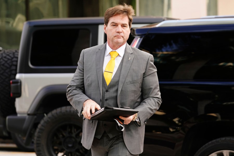 FILE - Dr. Craig Wright arrives at the Federal Courthouse, on Nov. 16, 2021, in Miami. (AP Photo/Marta Lavandier, File)