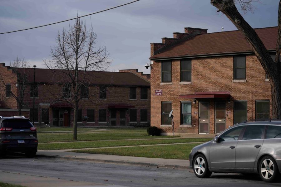 Altgeld Gardens, the far South Side Chicago Housing Authority community where the Chicago Transit Authority plans to expand the Red Line train route, is seen Wednesday, Dec. 11, 2024, in Chicago. (AP Photo/Erin Hooley)