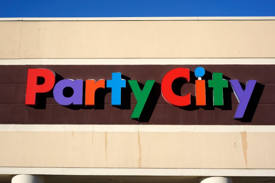 FILE - This is the sign on the front of a Party City store in Orchard Park, NY., on Dec. 22, 2024. (AP Photo/Gene J. Puskar, file)