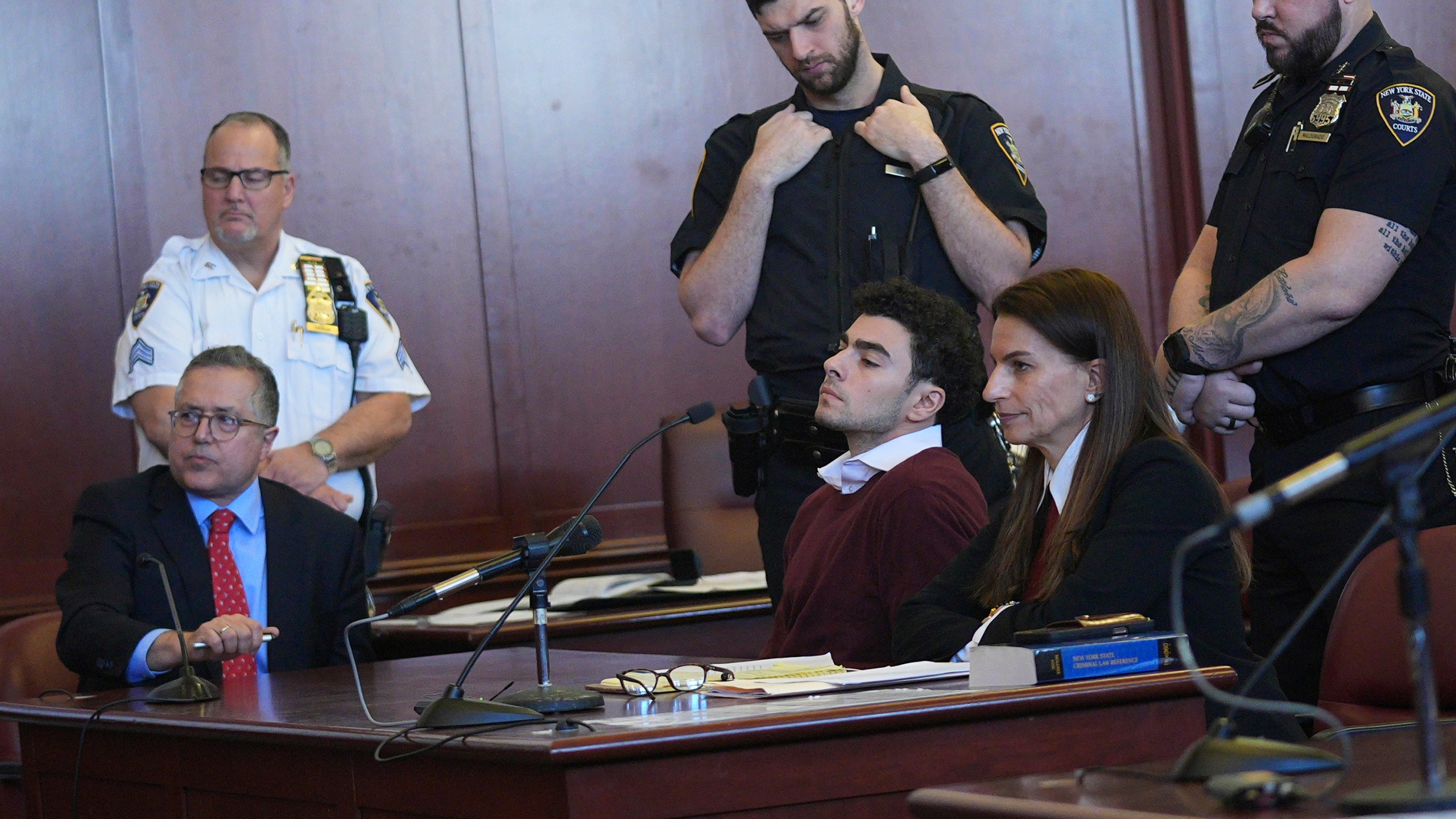 Luigi Mangione appears in Manhattan Criminal court for his arraignment on state murder and terror charges in the killing of UnitedHealthcare CEO Brian Thompson, Monday, Dec. 23, 2024, in New York. (Curtis Means/Pool Photo via AP)