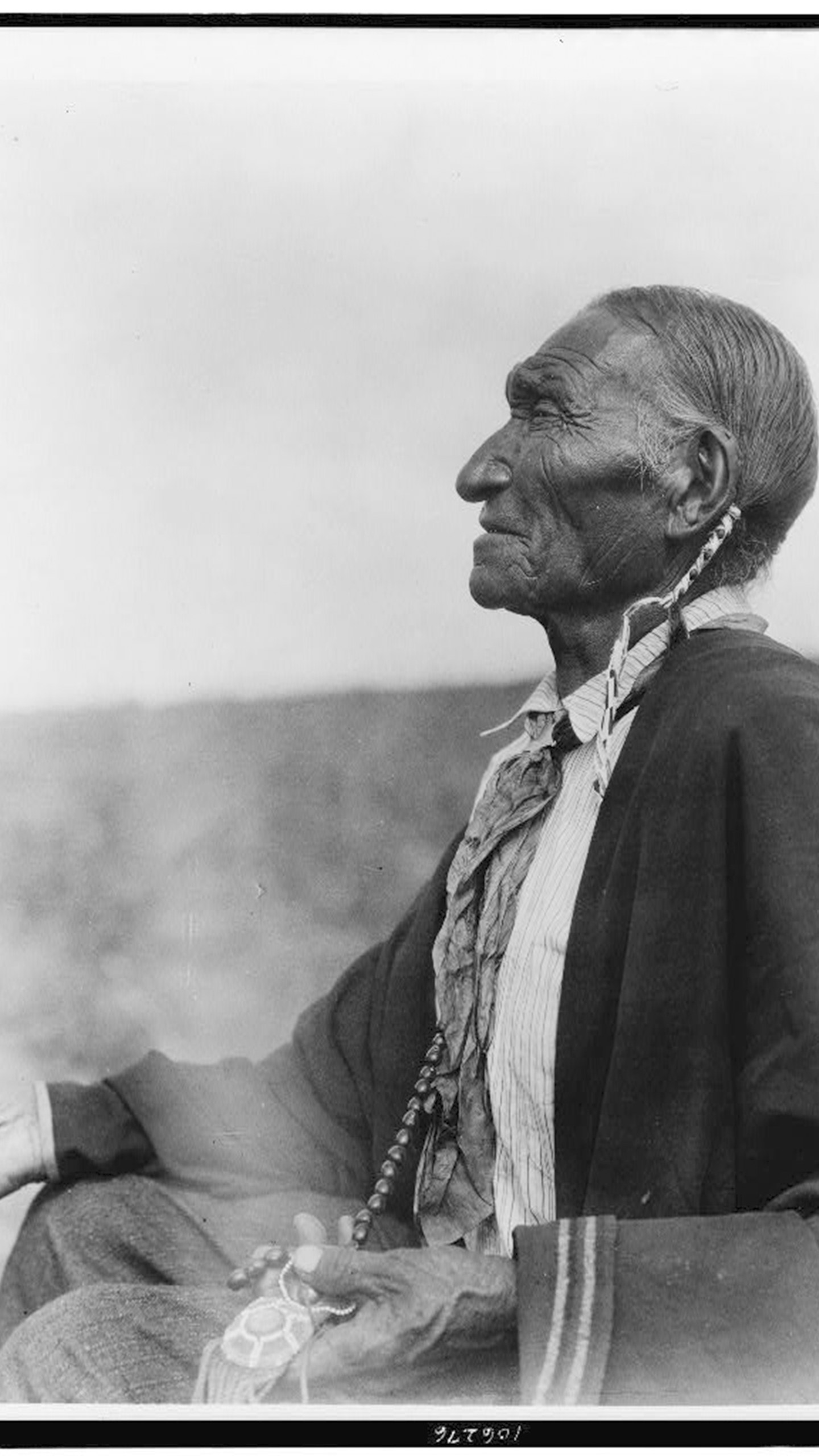 This photo provided by the Library of Congress shows a Cheyenne Peyote leader in 1927. (Edward S. Curtis Collection/Library of Congress via AP)