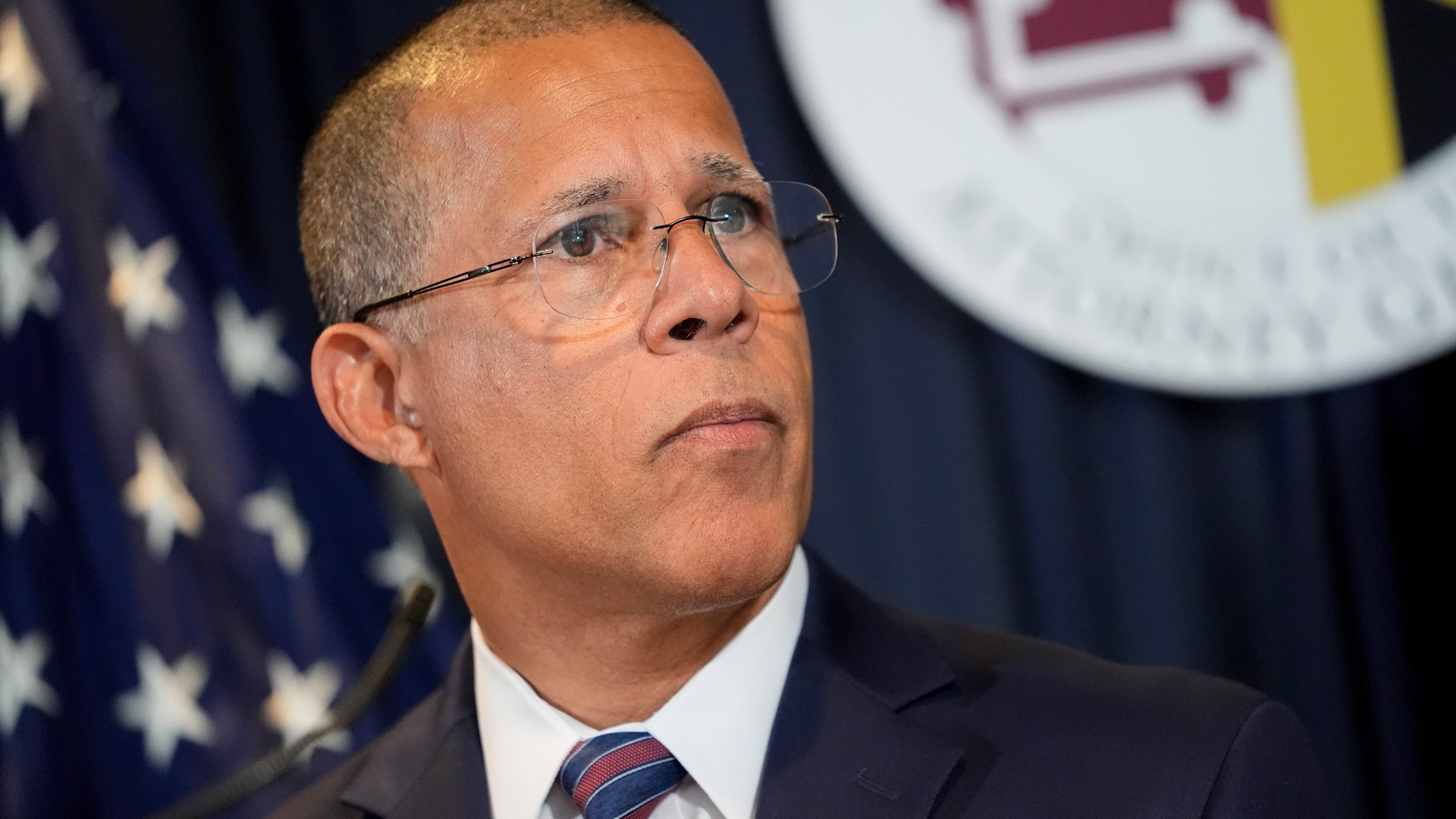 FILE - Maryland Attorney General Anthony Brown speaks during a press conference on Sept. 24, 2024, in Baltimore. (AP Photo/Stephanie Scarbrough, File)