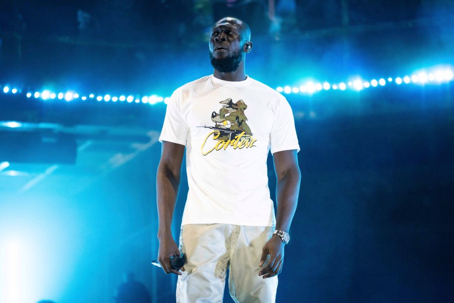 FILE - Stormzy performs at the Reading Music Festival, England, Friday, Aug. 27, 2021. (AP Photo/Scott Garfitt, File)